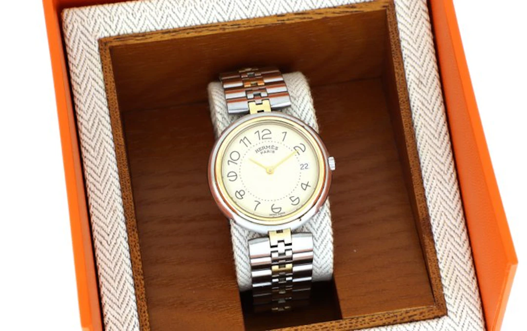 Hermès - Hermès Sellier Quartz Day-Date / Classic - No...