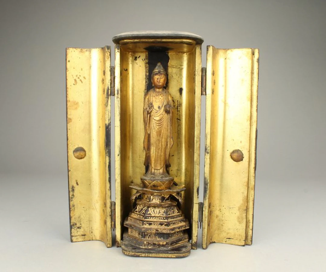 Amida Nyorai Buddha - Butsudan - Wood
