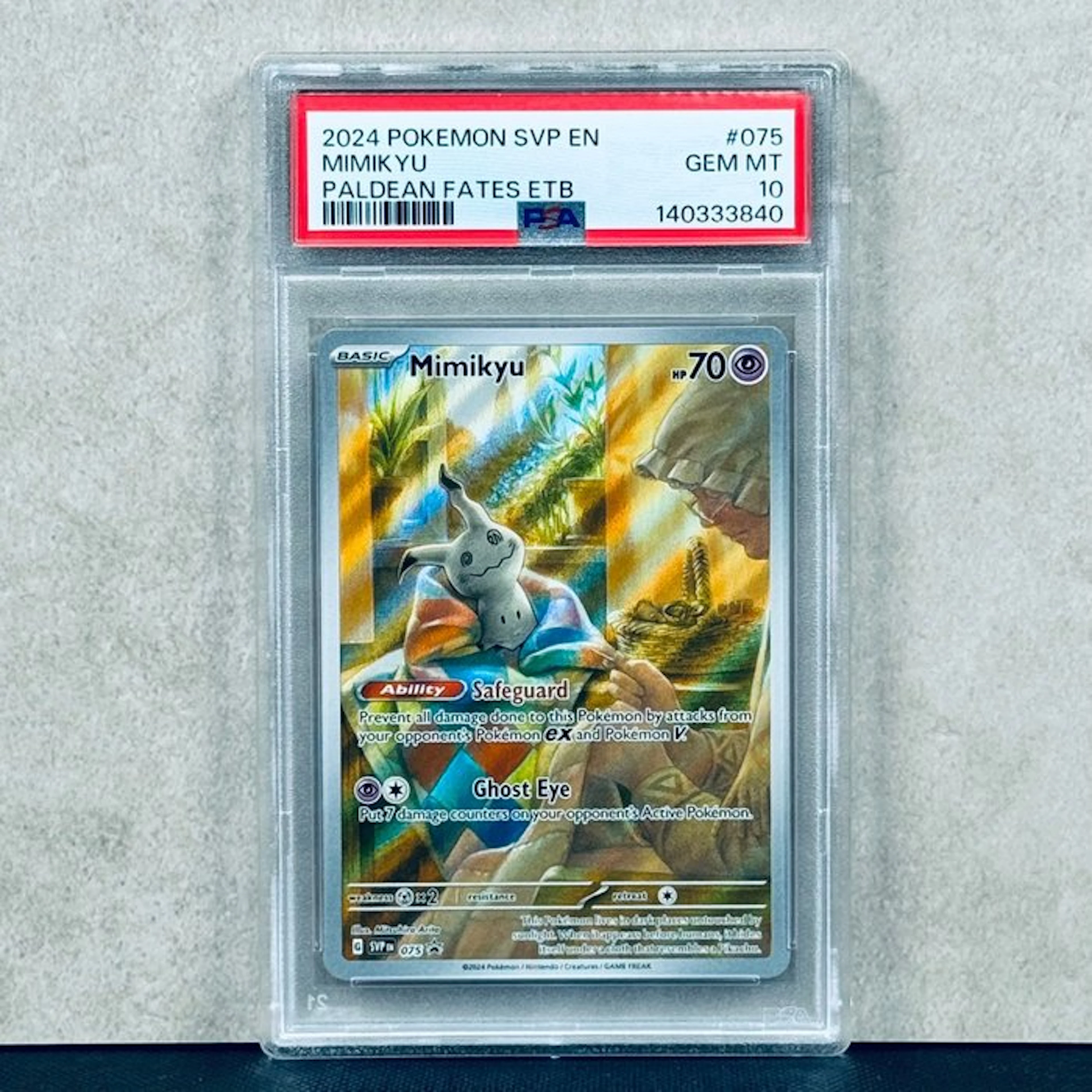 Pokémon Graded card - Mimikyu #075 2024 Pokemon SVP EN...