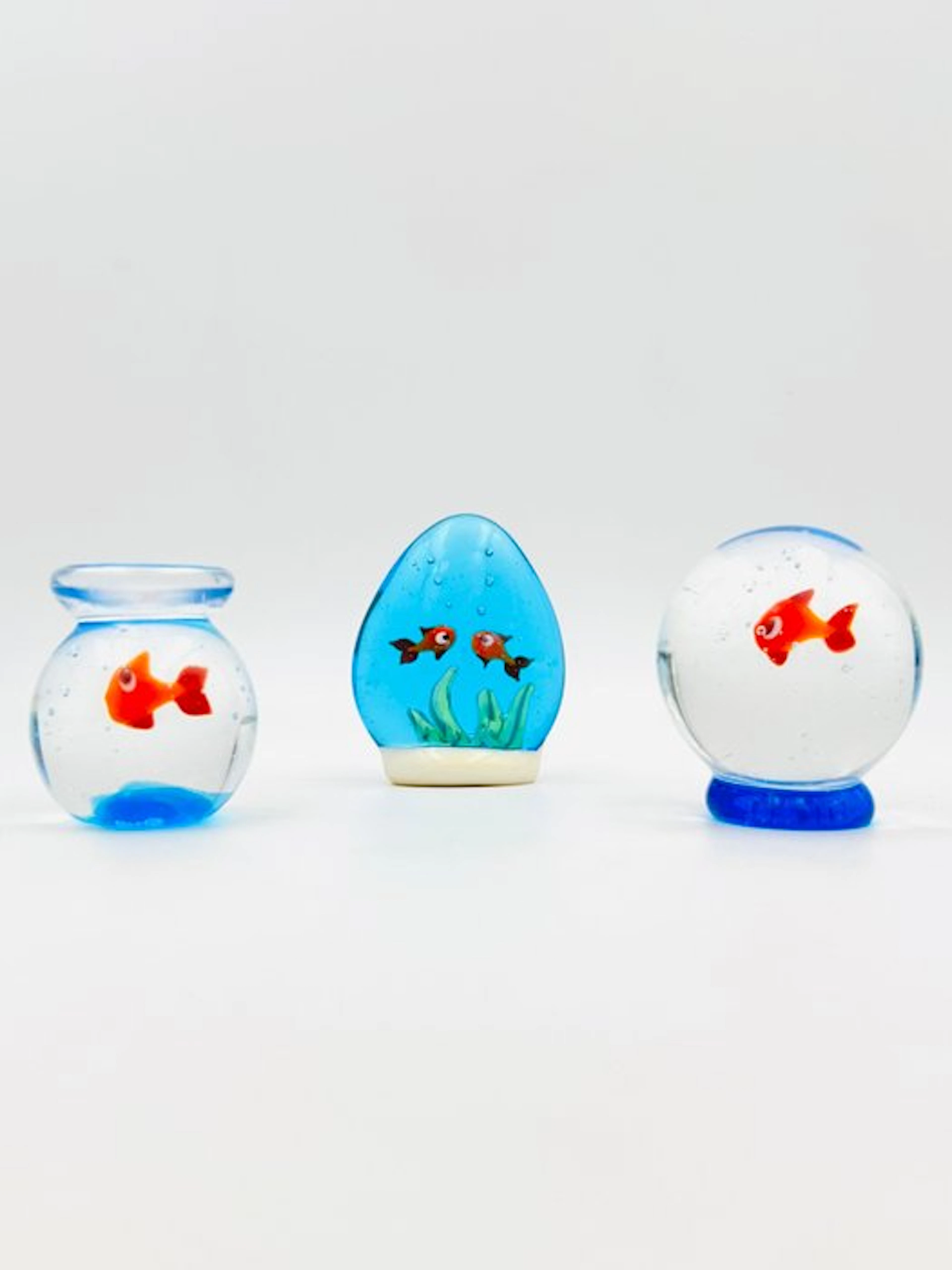 Handmade Murano glass - Sculpture, Tris di mare - 7 cm - Murano glass - 2026