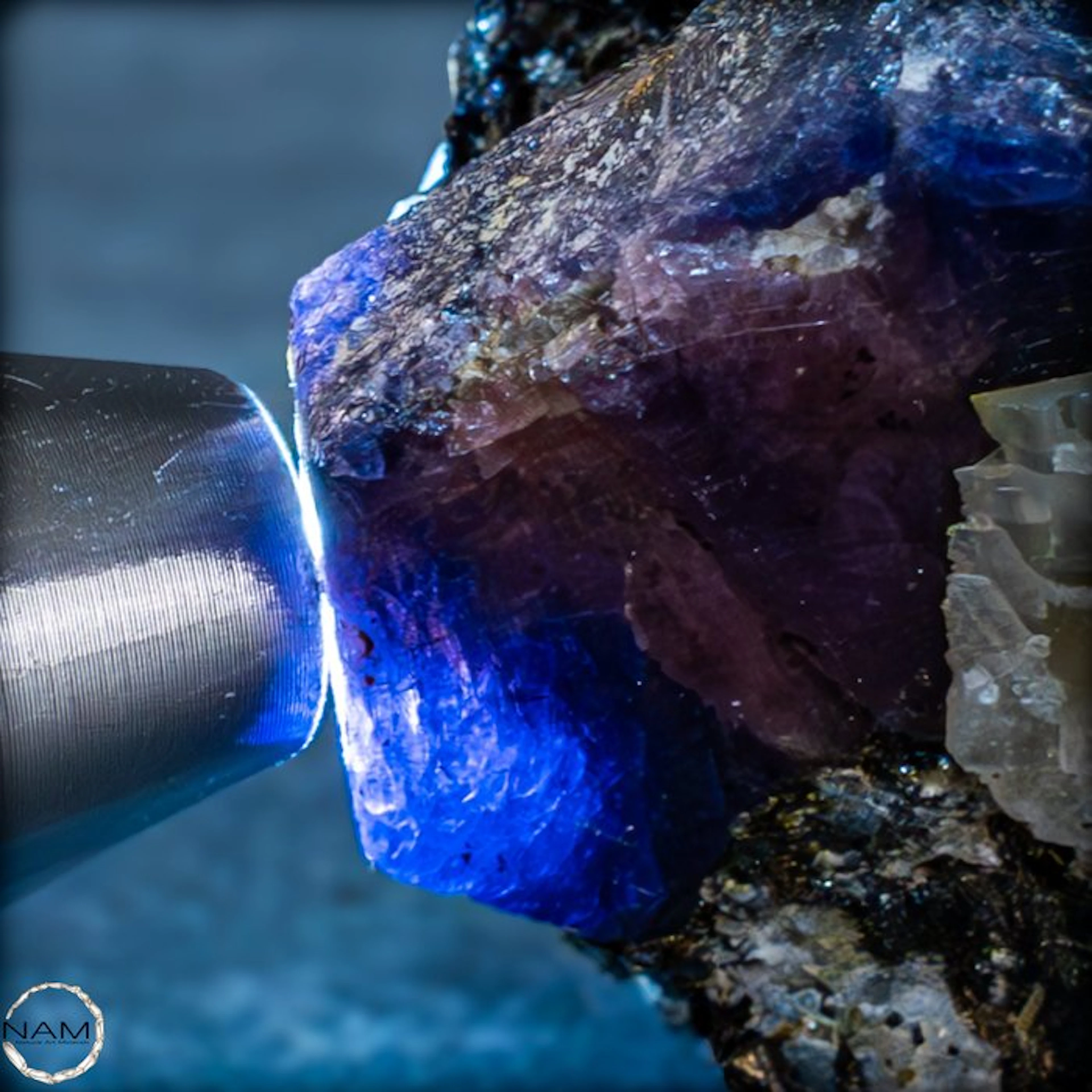 Natural multicolored sapphire on matrix 692.05 ct from Kenya- 138.41 g