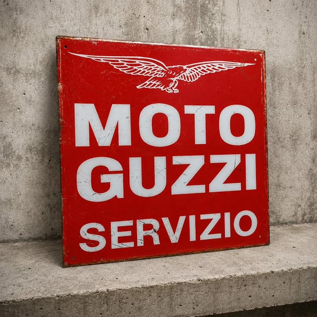 Moto Guzzi - Moto Guzzi Service - Sign - Steel