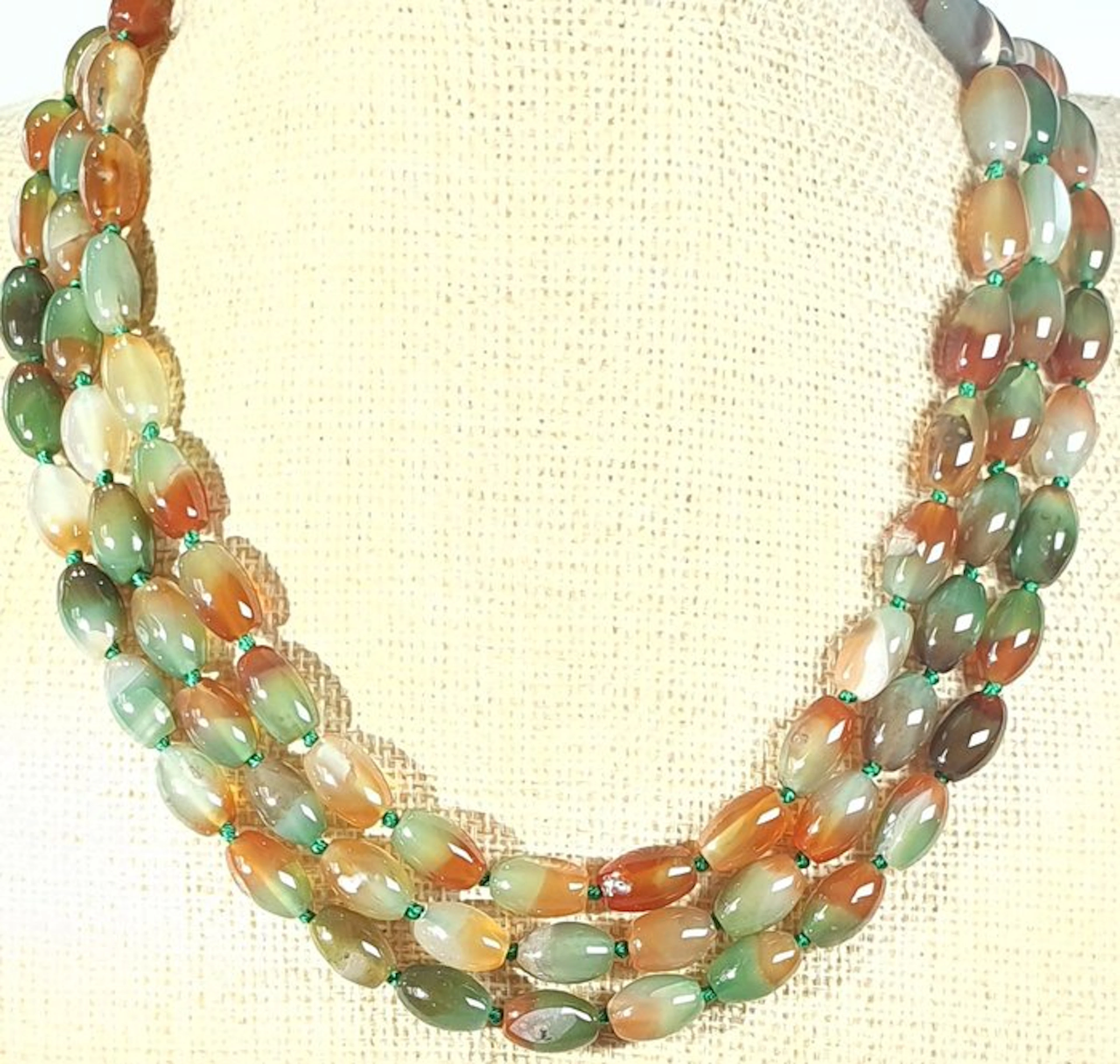 Natural Peacock Agate - Joy and Spiritual Growth - HIGH QUALITY - Necklace