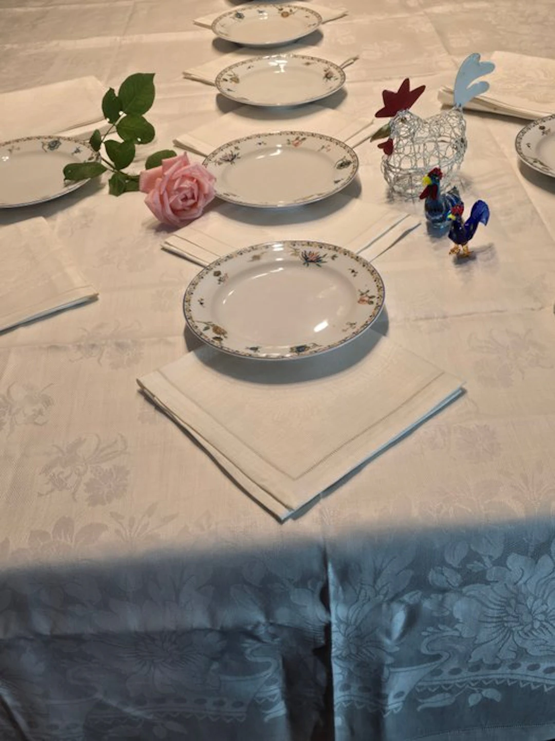 Tablecloth (13) - 245 cm - 145 cm - Ancient trousseaus