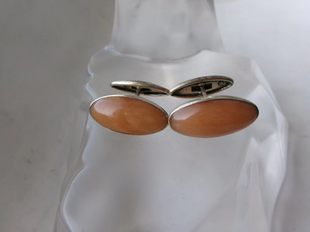 Silver, Quartz - Cufflinks - Art Deco