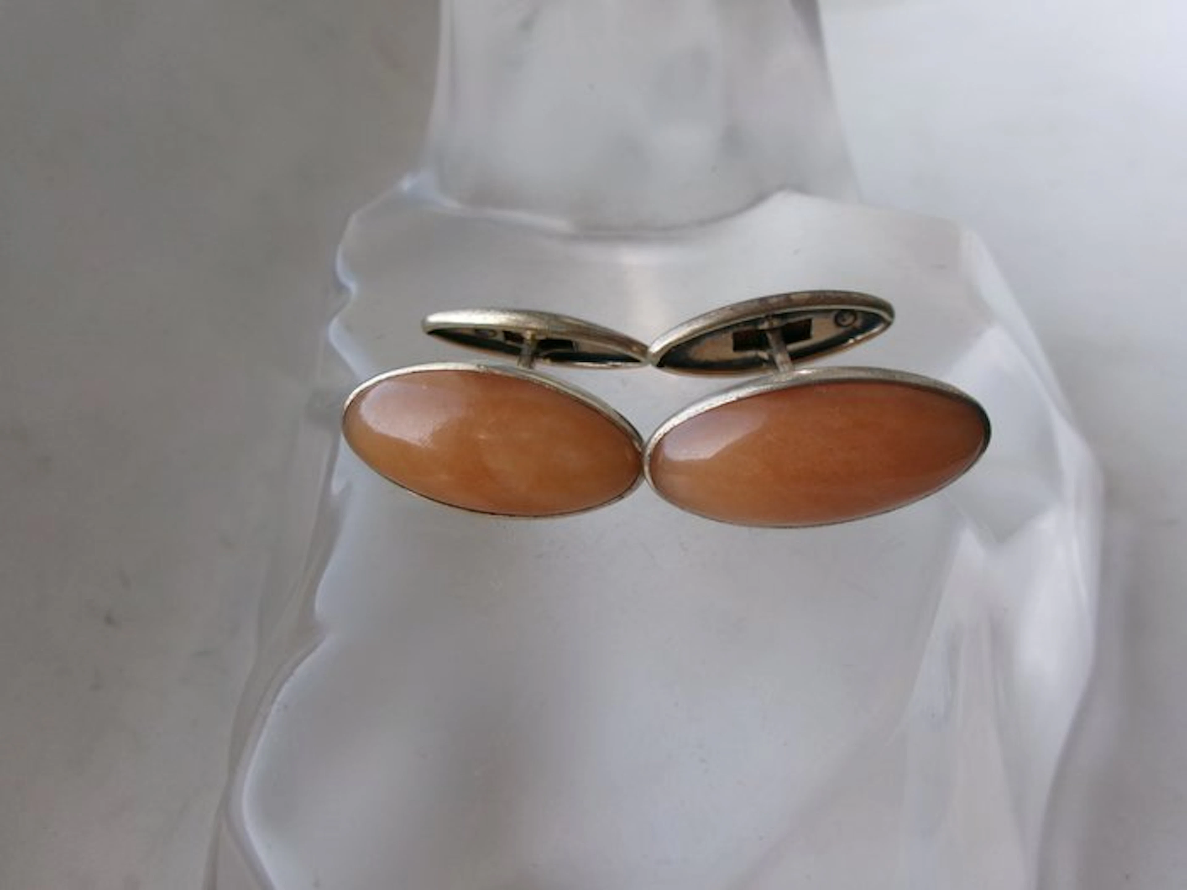 Silver, Quartz - Cufflinks - Art Deco