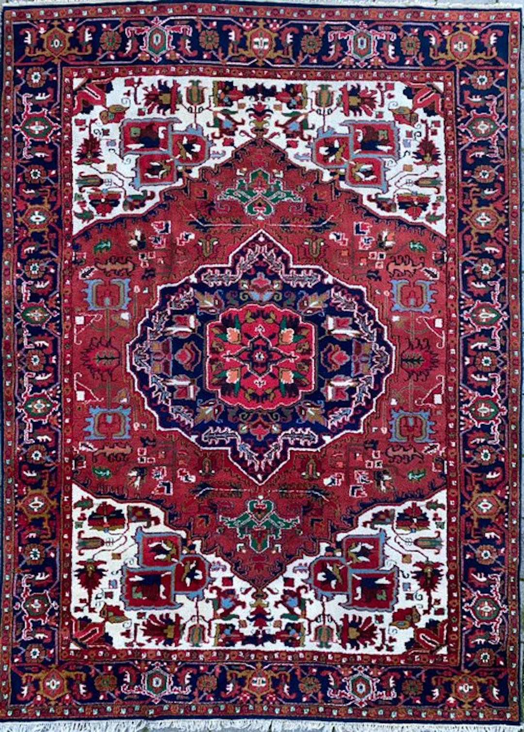 Indo Heriz - Cleaned - Carpet - 350 cm - 255 cm