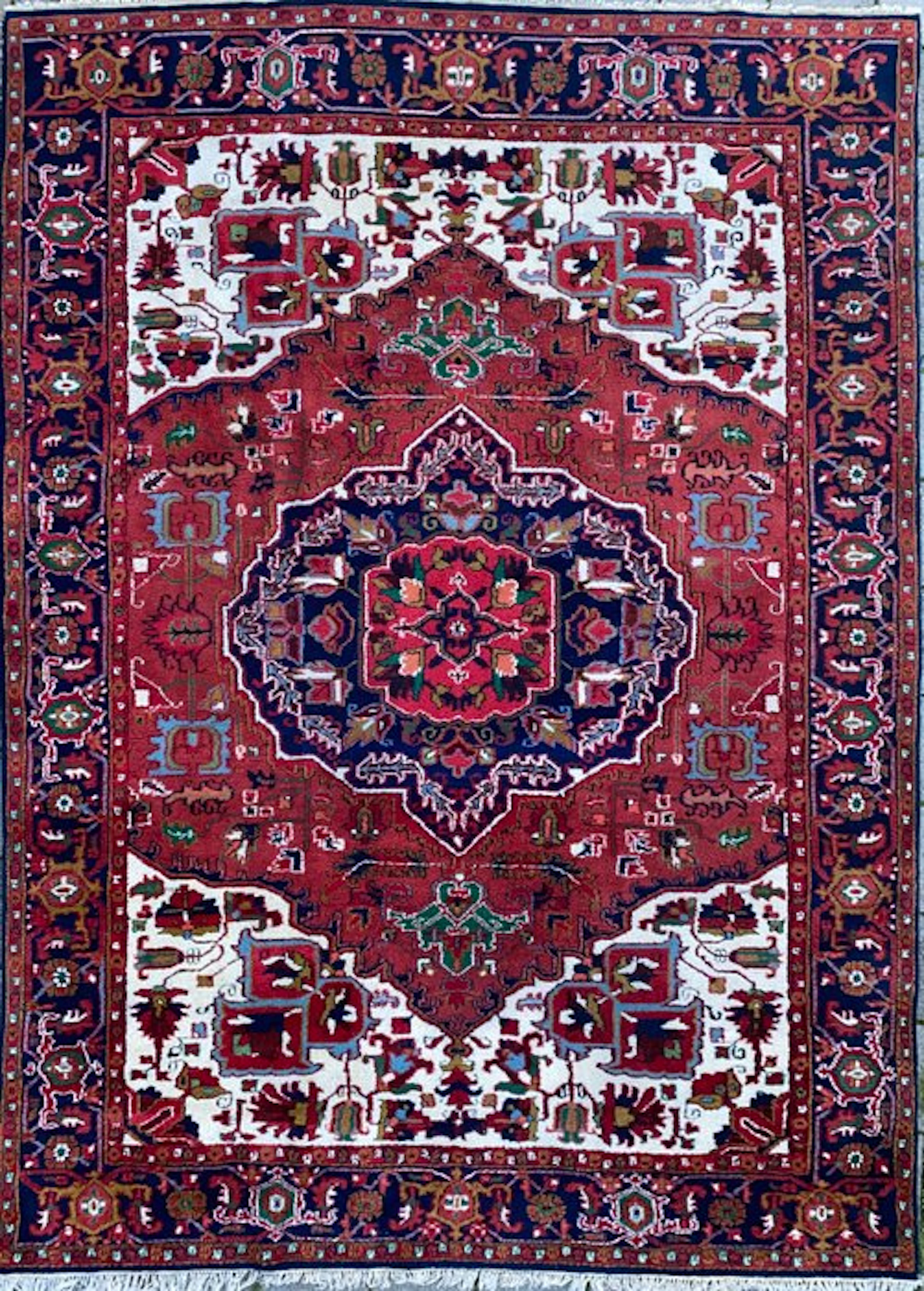 Indo Heriz - Cleaned - Carpet - 350 cm - 255 cm