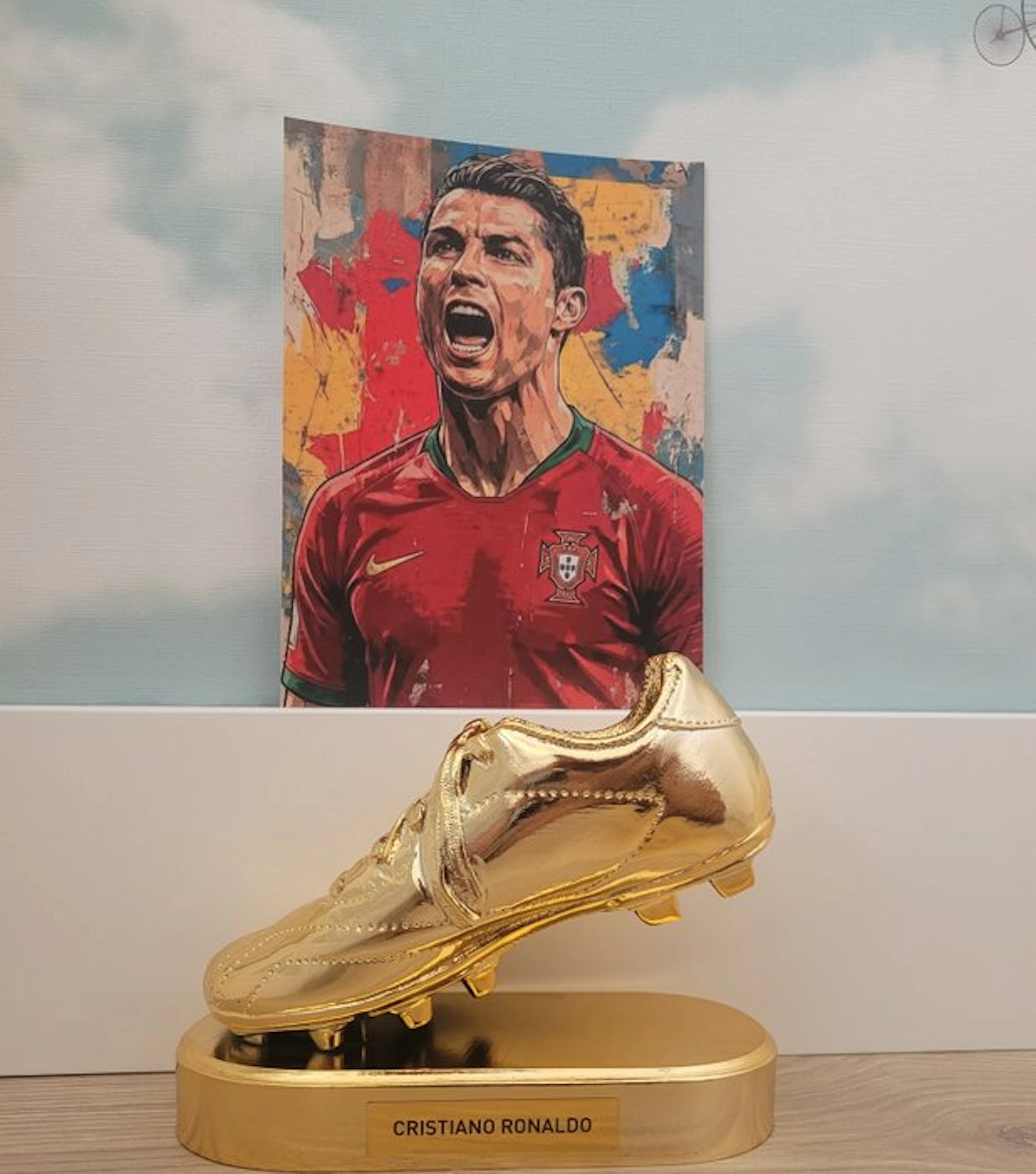 Cristiano Ronaldo. Golden Boot + CR7 photograph