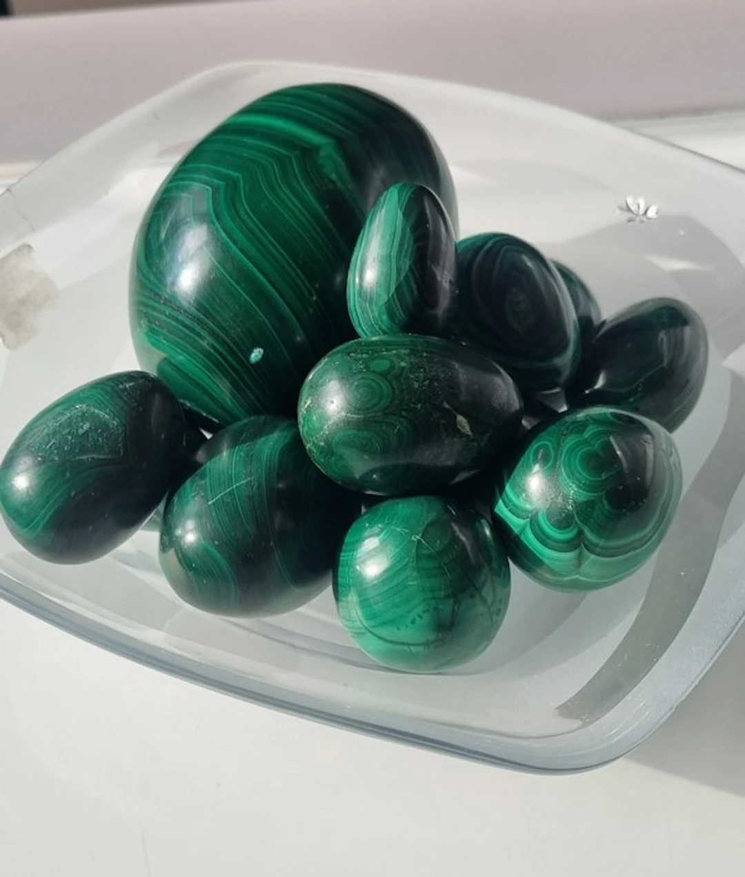 Malachite Egg- 1562 g - (12)