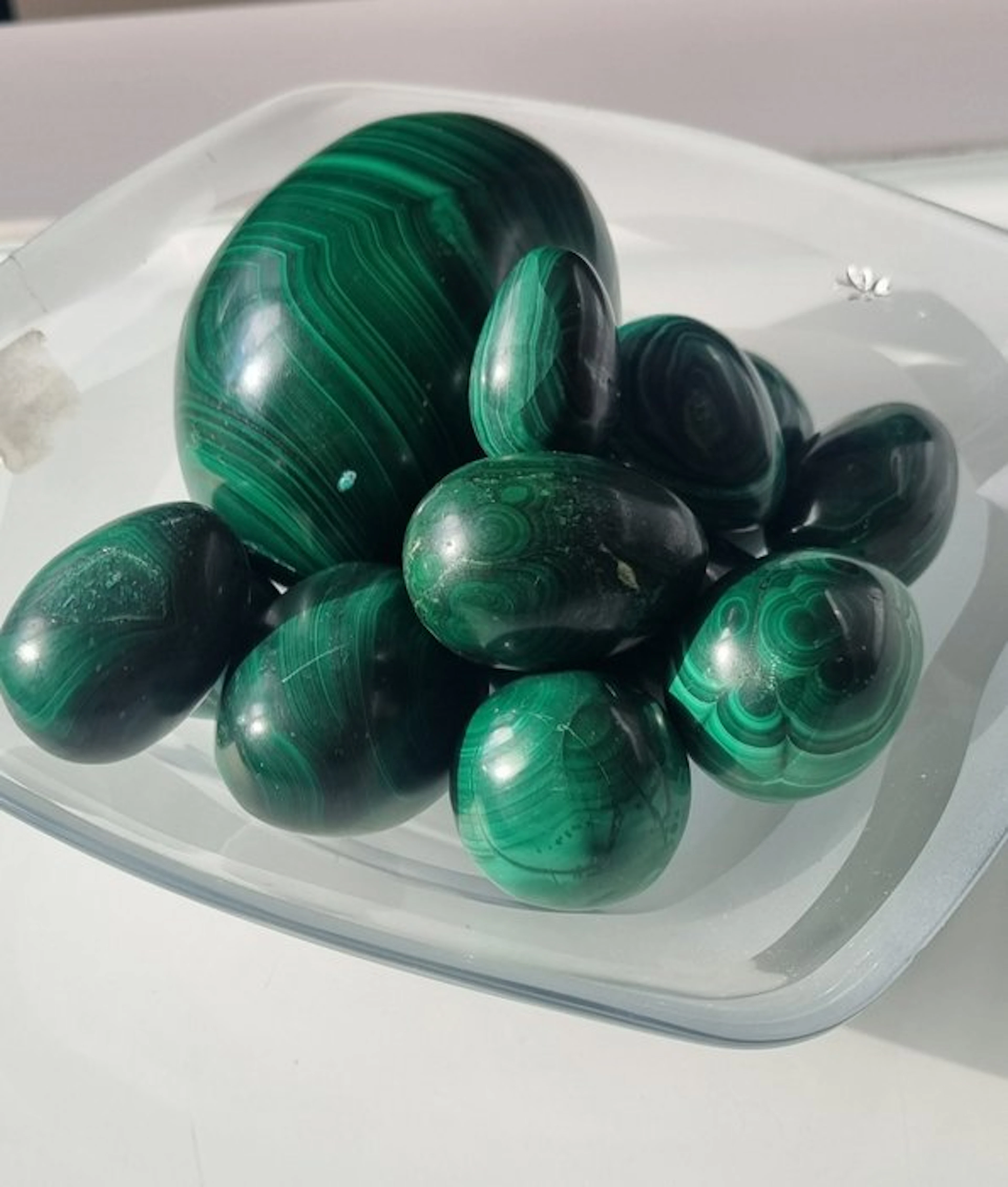 Malachite Egg- 1562 g - (12)