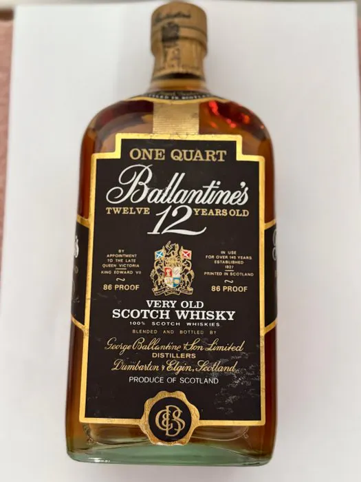 B Ballantine Ballantine's 12 years old - b. 1970s - One Quart | Barnebys