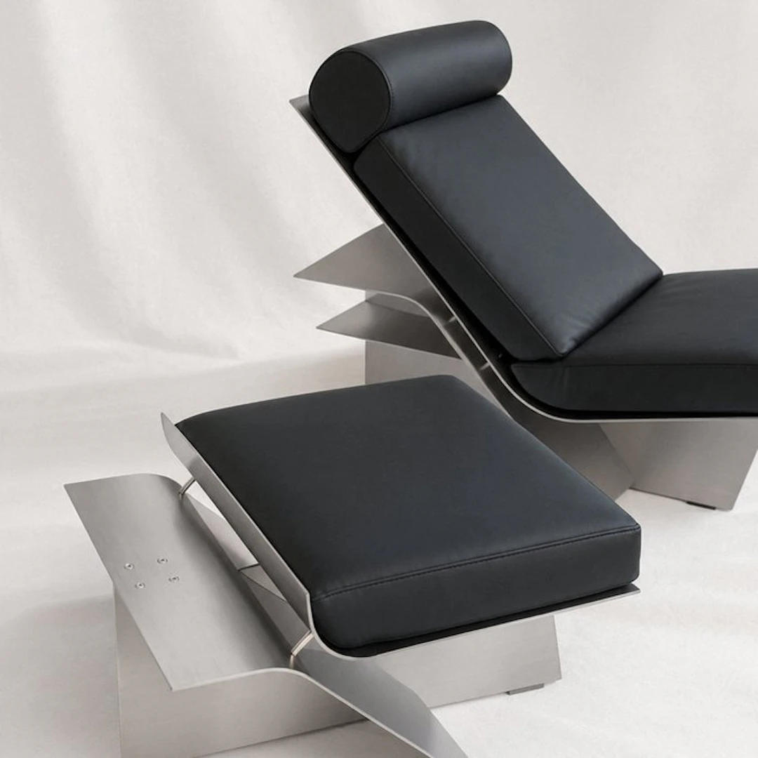 Deta Studio - Lounge chair with ottoman - 120° Chaise Longue - Iron