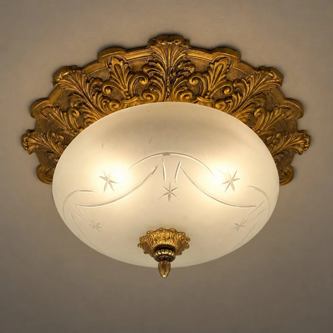 Ceiling lamp - Elegant ceiling light – gold-colored...