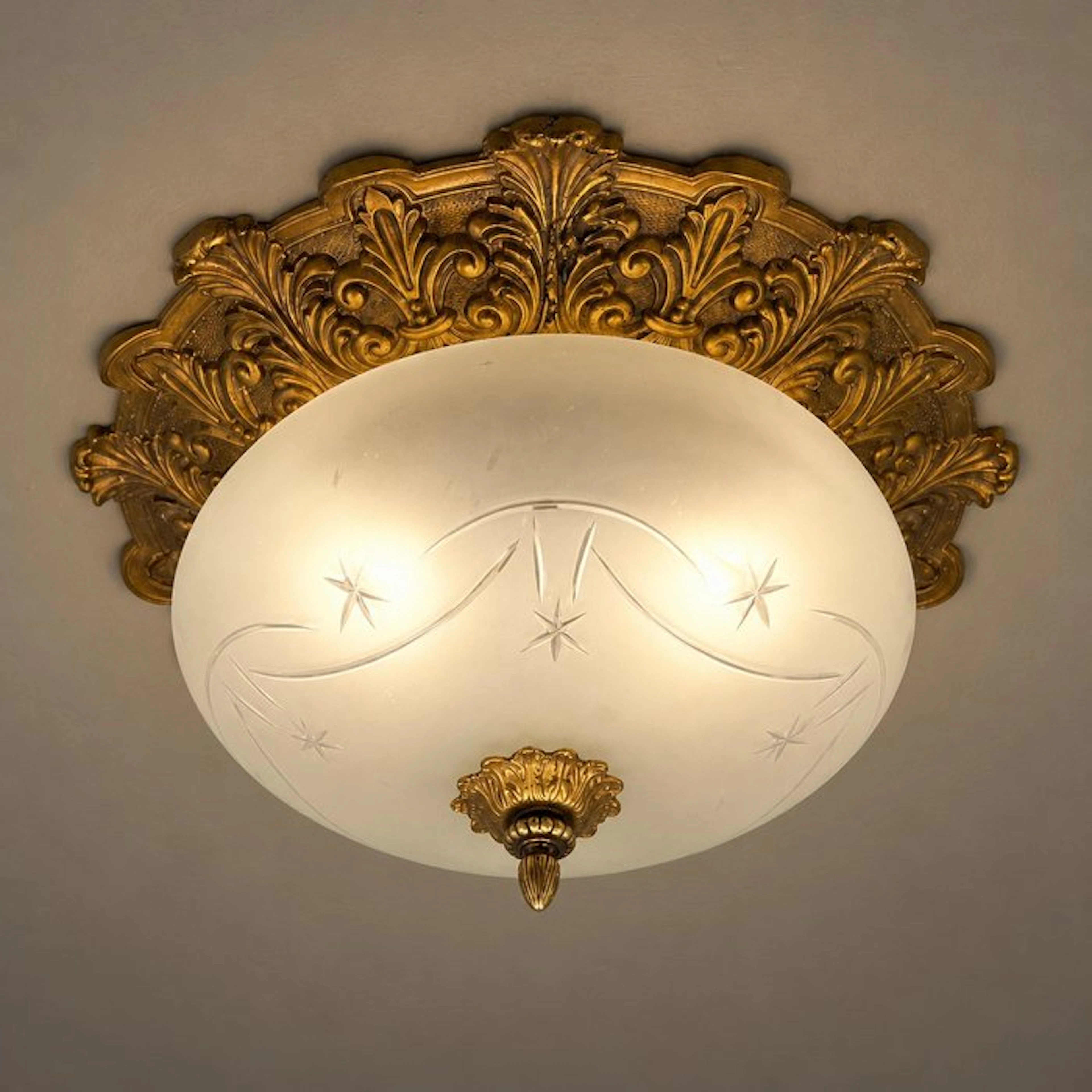 Ceiling lamp - Elegant ceiling light – gold-colored...