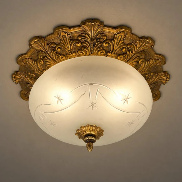 Ceiling lamp - Elegant ceiling light – gold-colored...