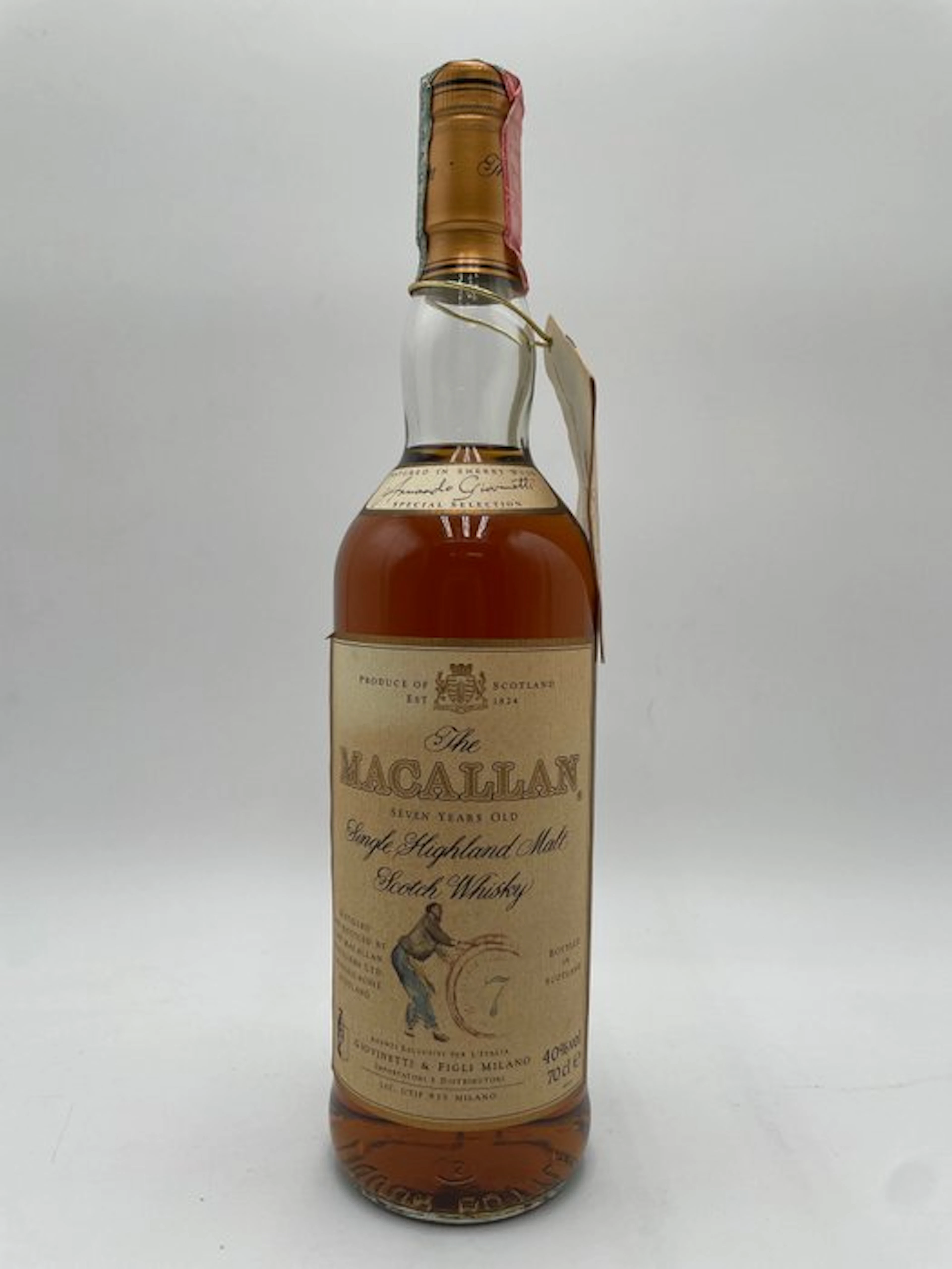 Macallan 7 years old Armando Giovinetti Special Selection - b. 1990s - 70cl