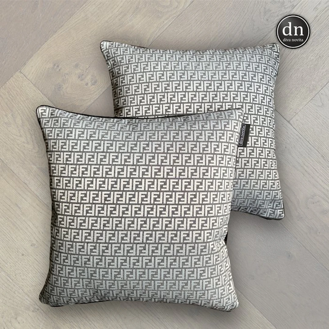 Fendi Casa Luxury Throw Pillows - Set of 2 (45x45 cm) - Cushion
