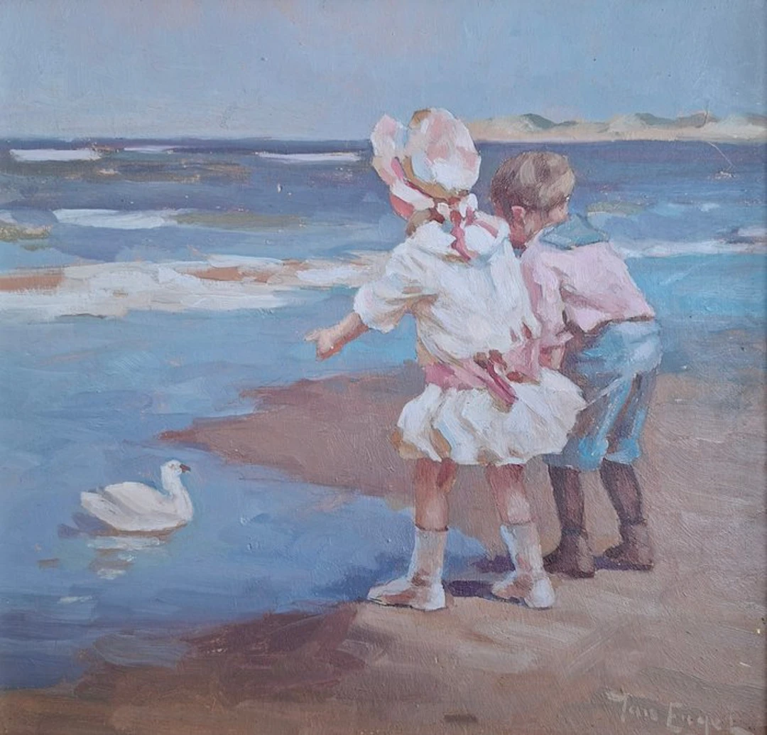 Jan Engel (XX) - Strand gezicht