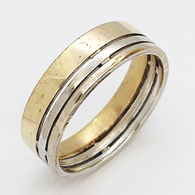 Ring - 18 kt. White gold, Yellow gold