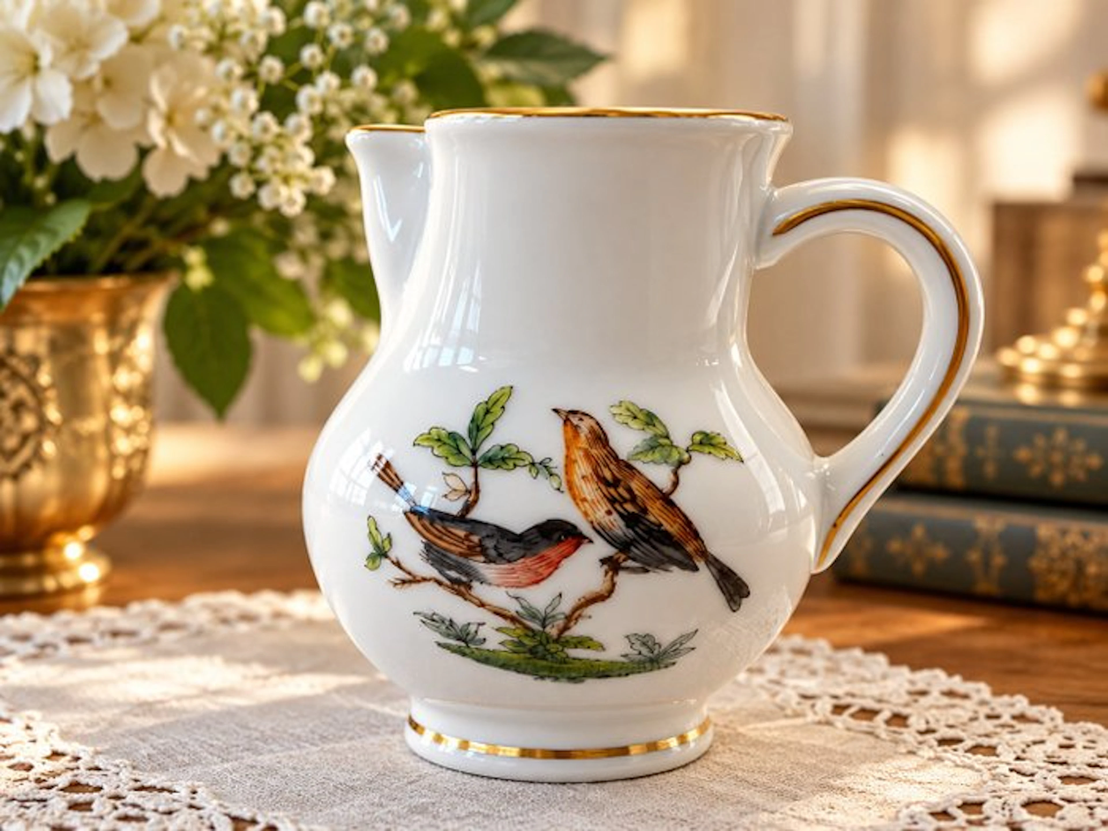 Herend - Milk jug - Rothschild Bird - Porcelain