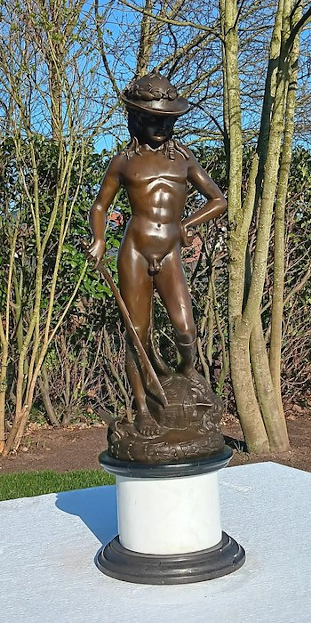 Sculpture, David van Donatello - 65 cm - bronze marble