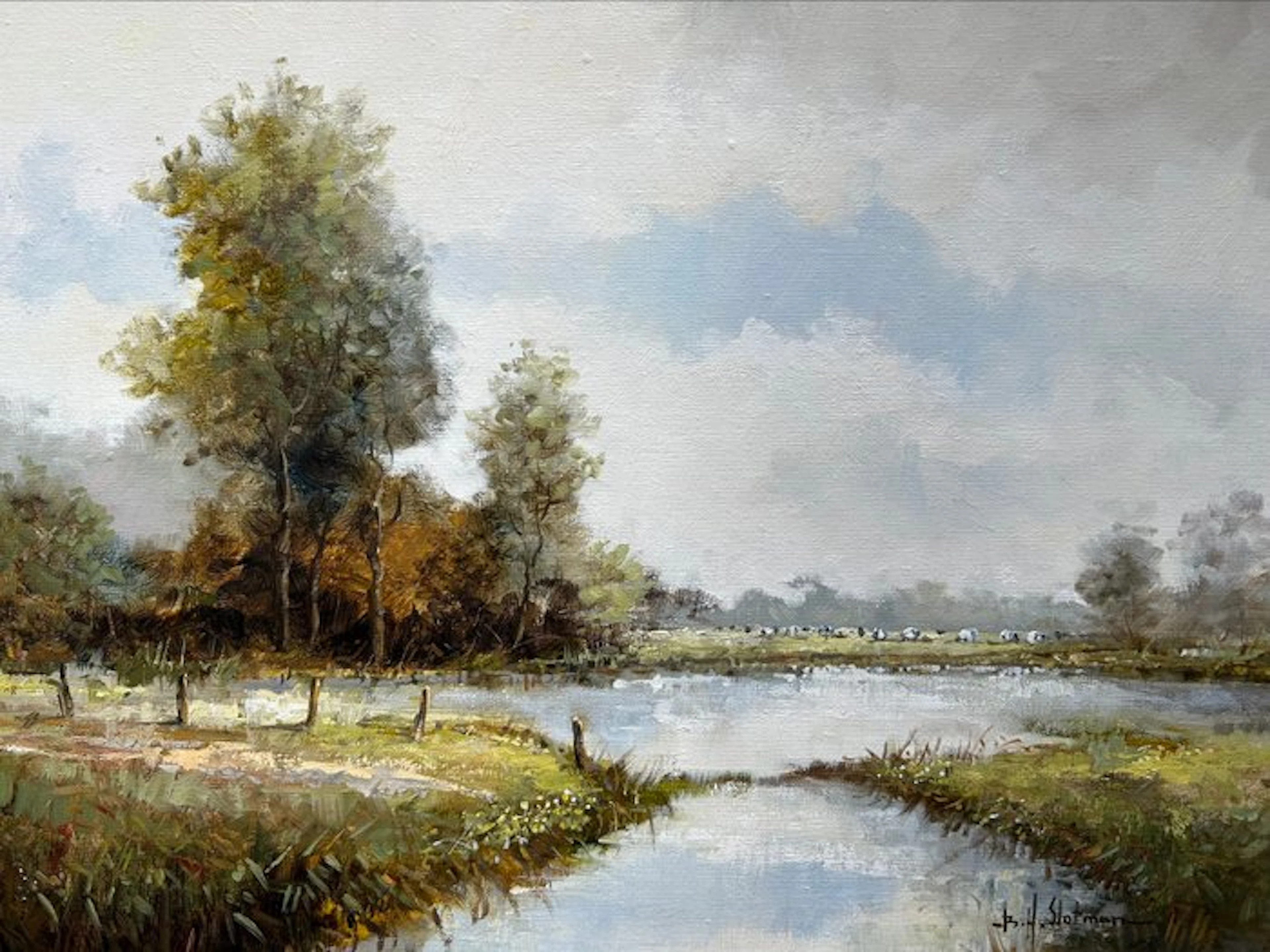 B. H. Slotman (1936) - Hollands landschap
