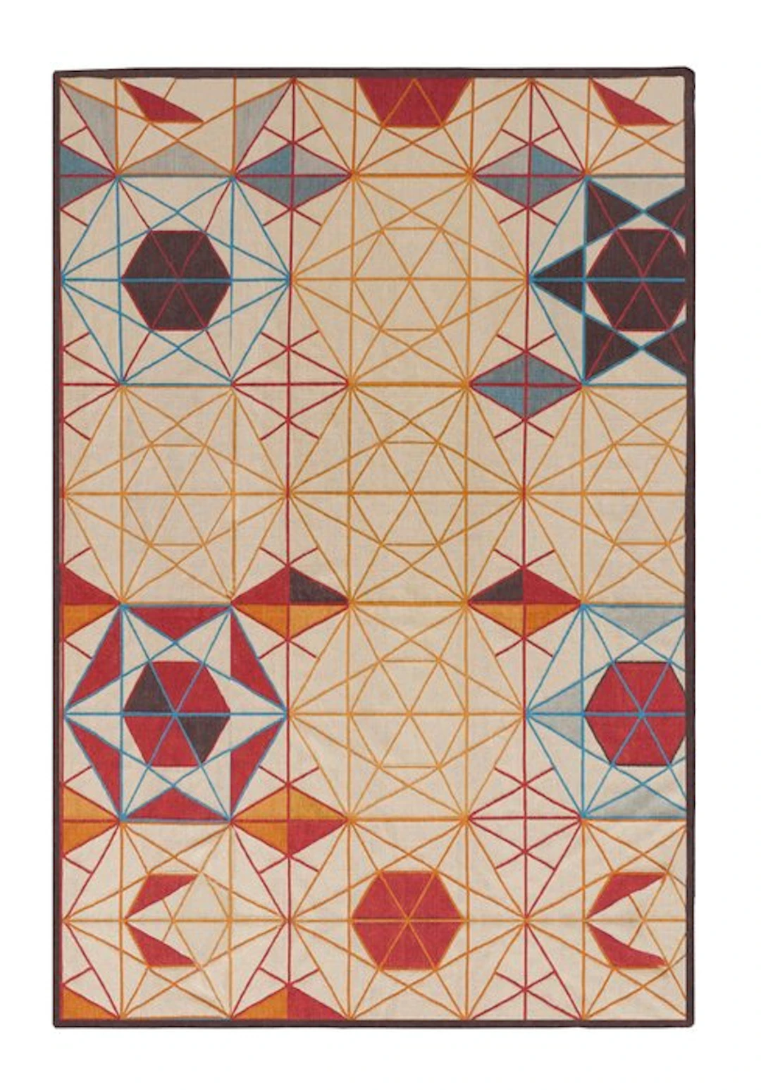 GAN Rugs - Enblanc - Rug - 420 cm - 280 cm - KILLIM HEXA ORANGE