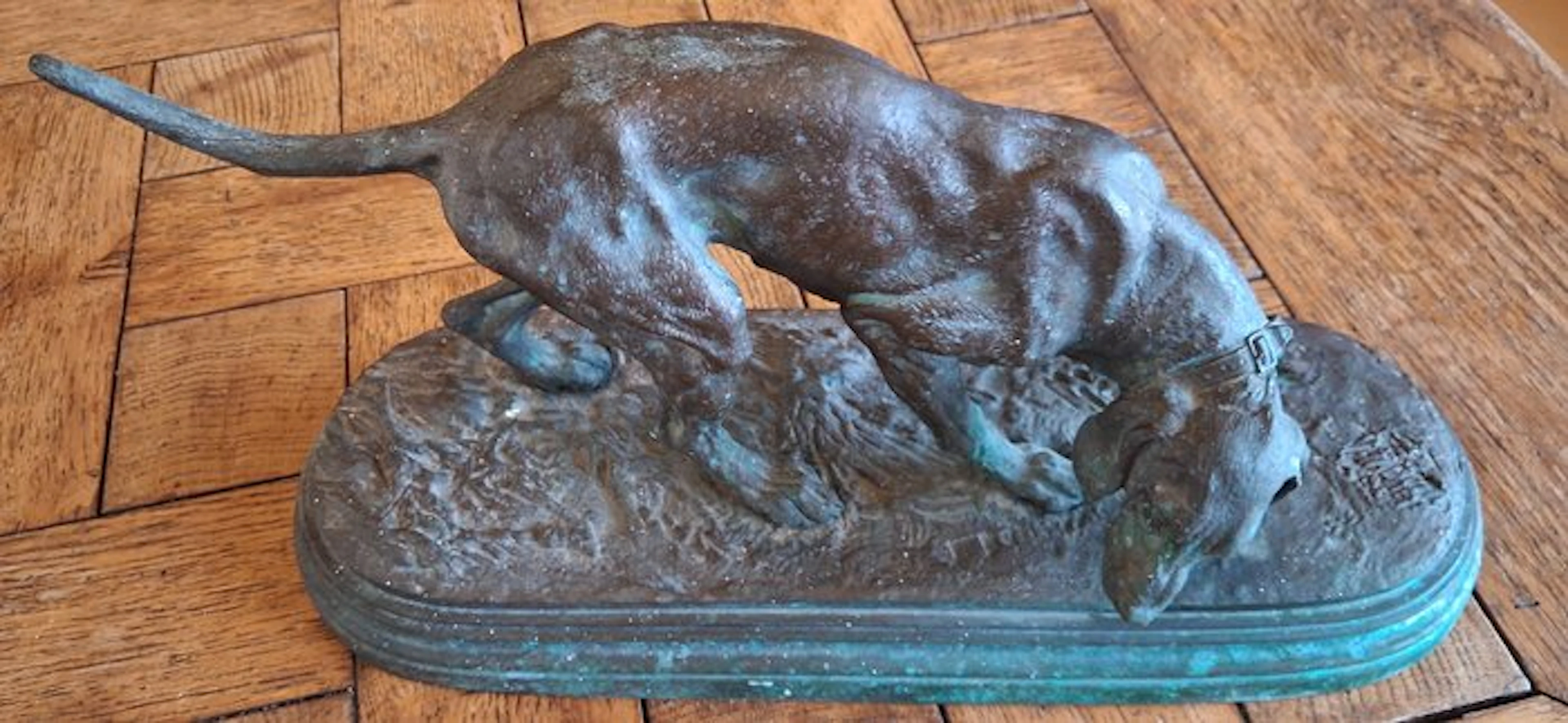 Sculpture, Chien - 17 cm - Bronze