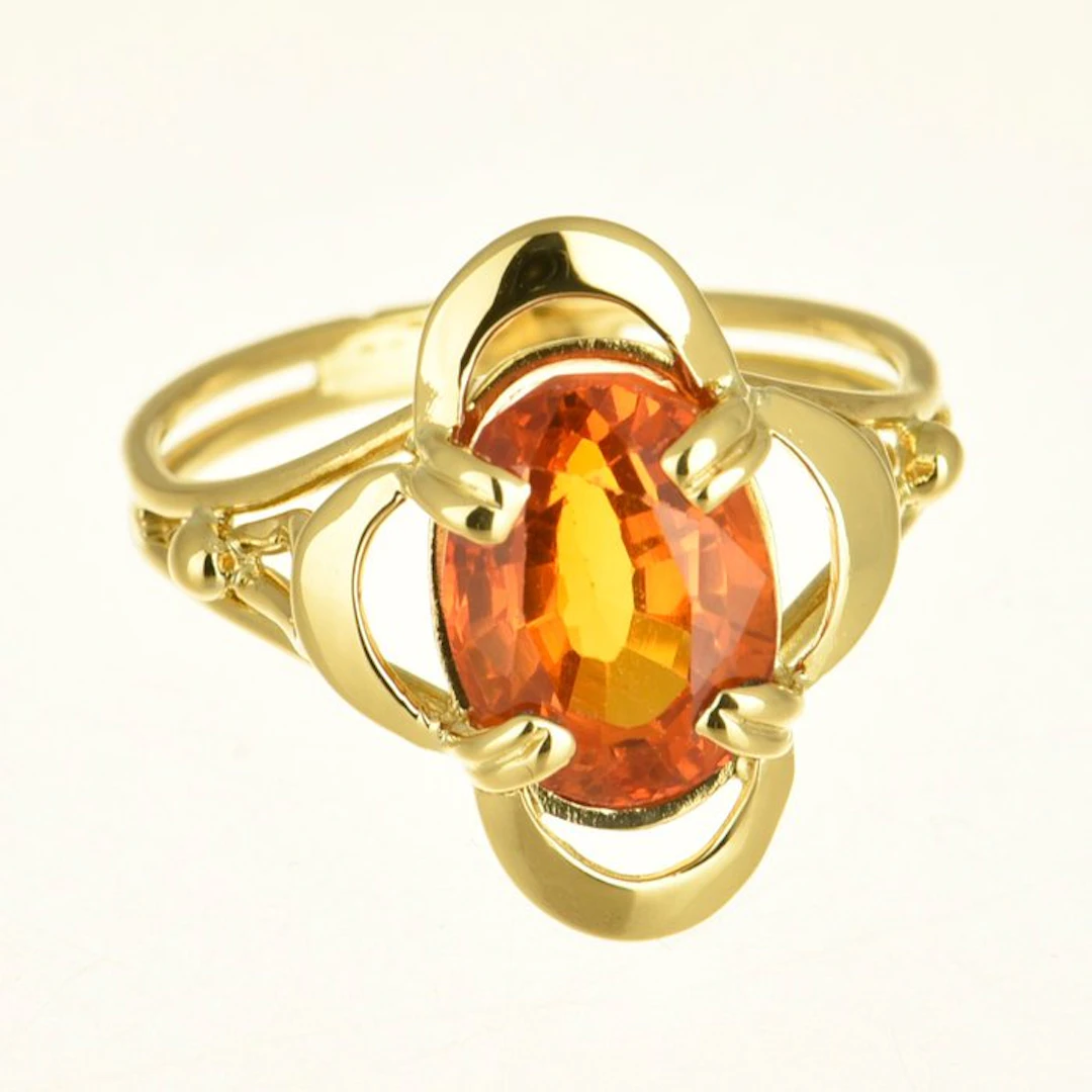 Ring - 18 kt. Yellow gold Sapphire