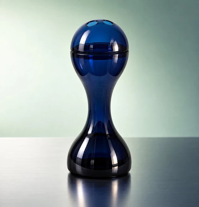 Cappellini - Marc Newson - Vase - Murano glass - Blue Glass Sculpture