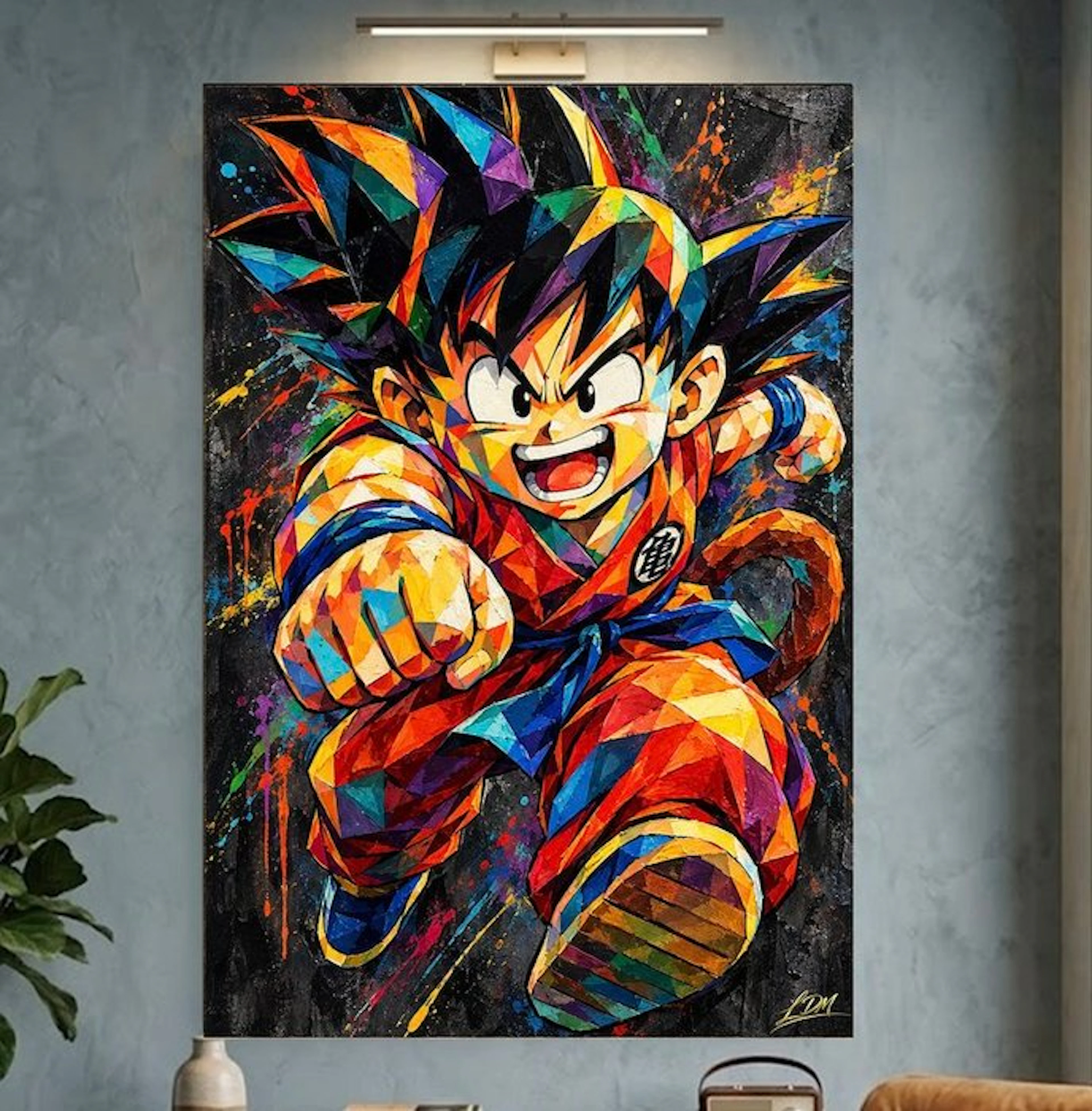 Ldm. - “Goku – Frammenti di Energia” by LDM - Tela XXL –...