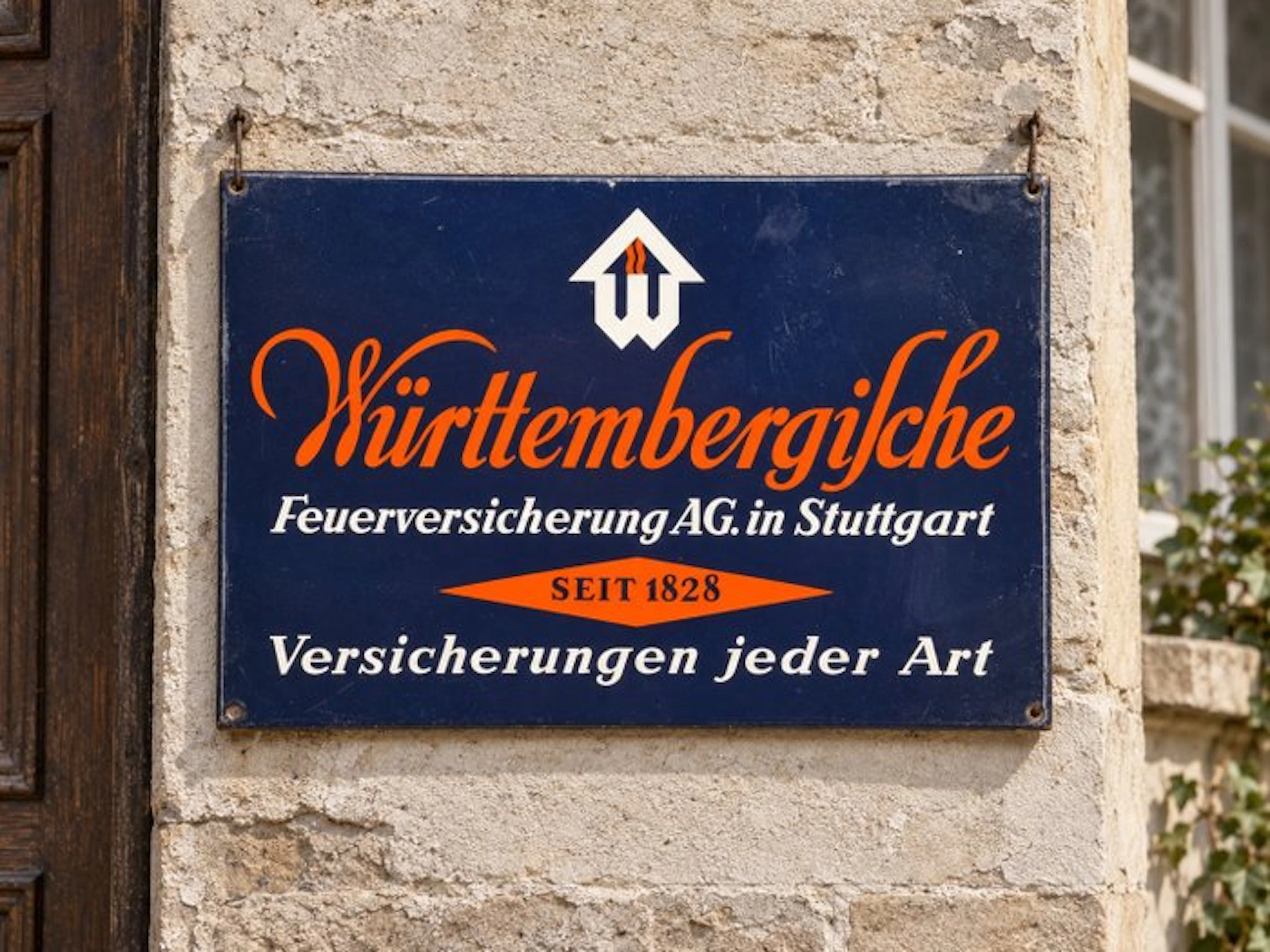 Sign - Enamel advertising sign Württembergische –...
