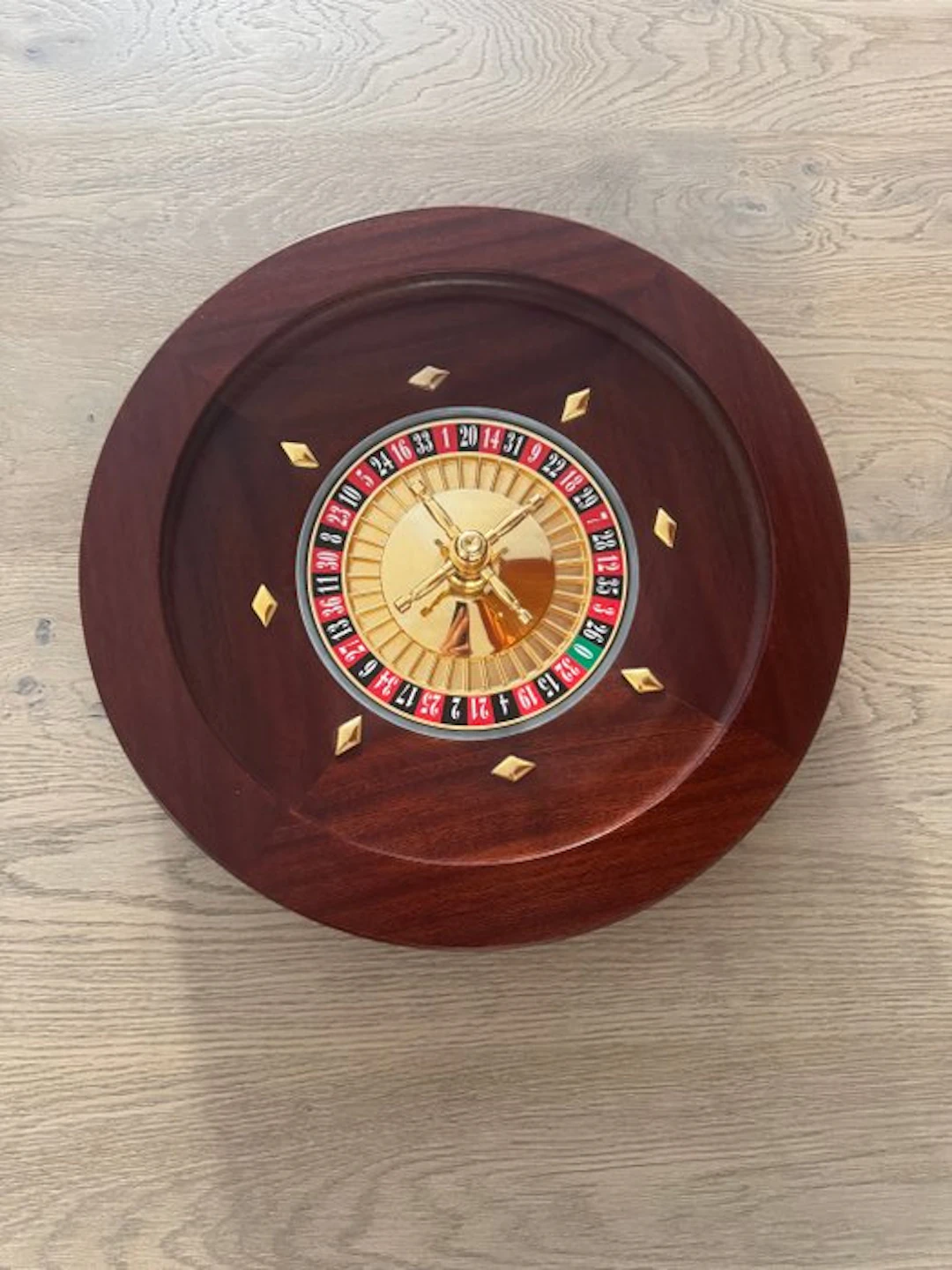 Renzo Romagnoli - Games table - Mahogany - Casino roulette wheel