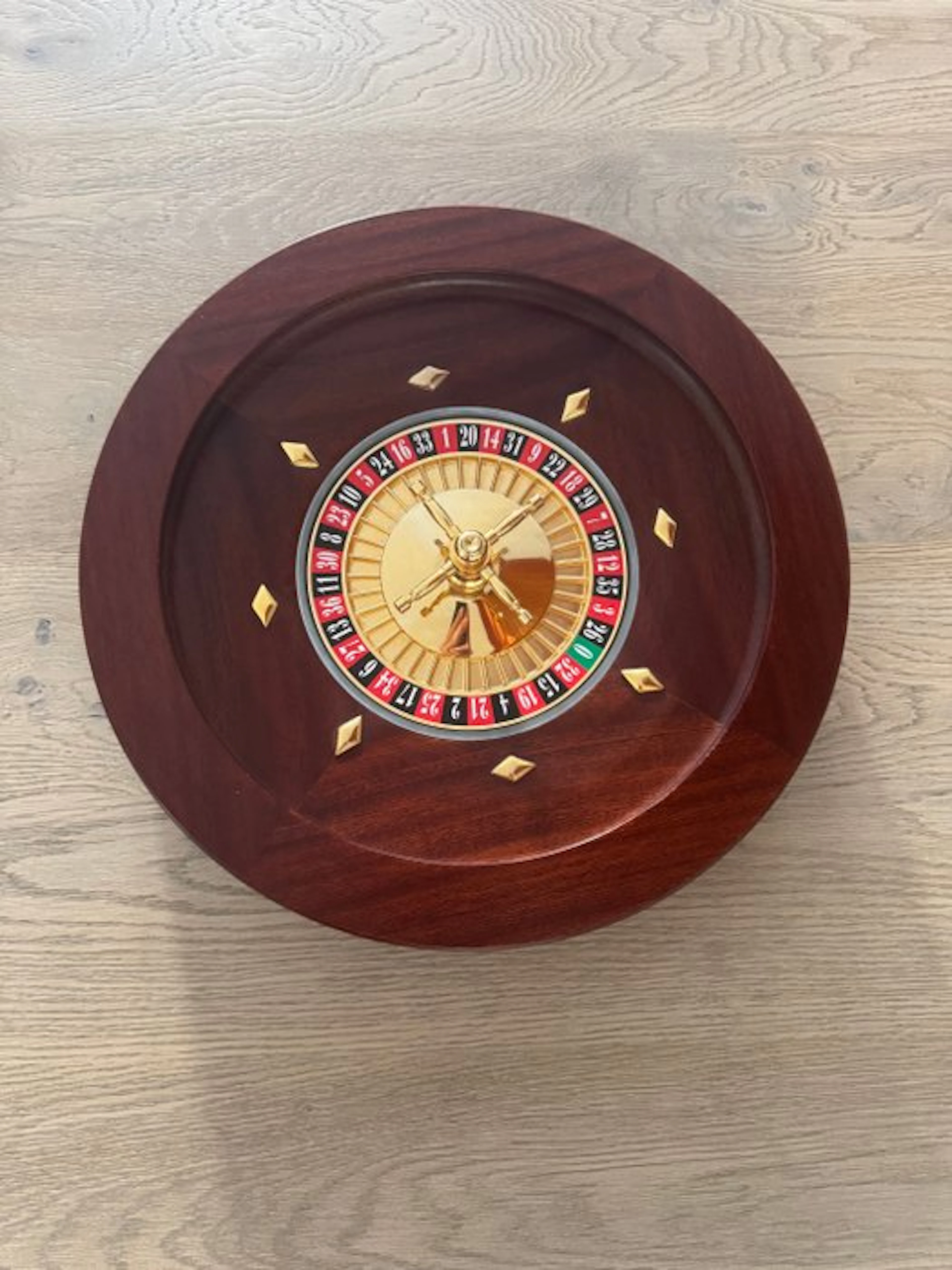 Renzo Romagnoli - Games table - Mahogany - Casino roulette wheel