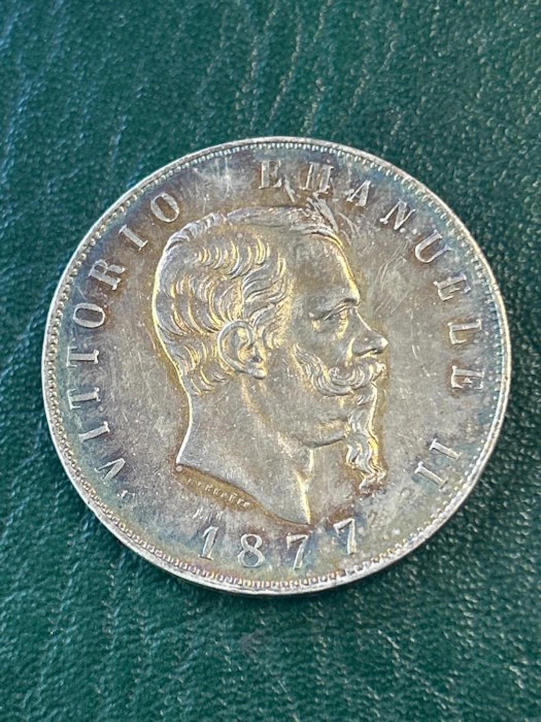 Italy, Kingdom Vittorio Emanuele II. 5 Lire 1877 Roma (No reserve price)