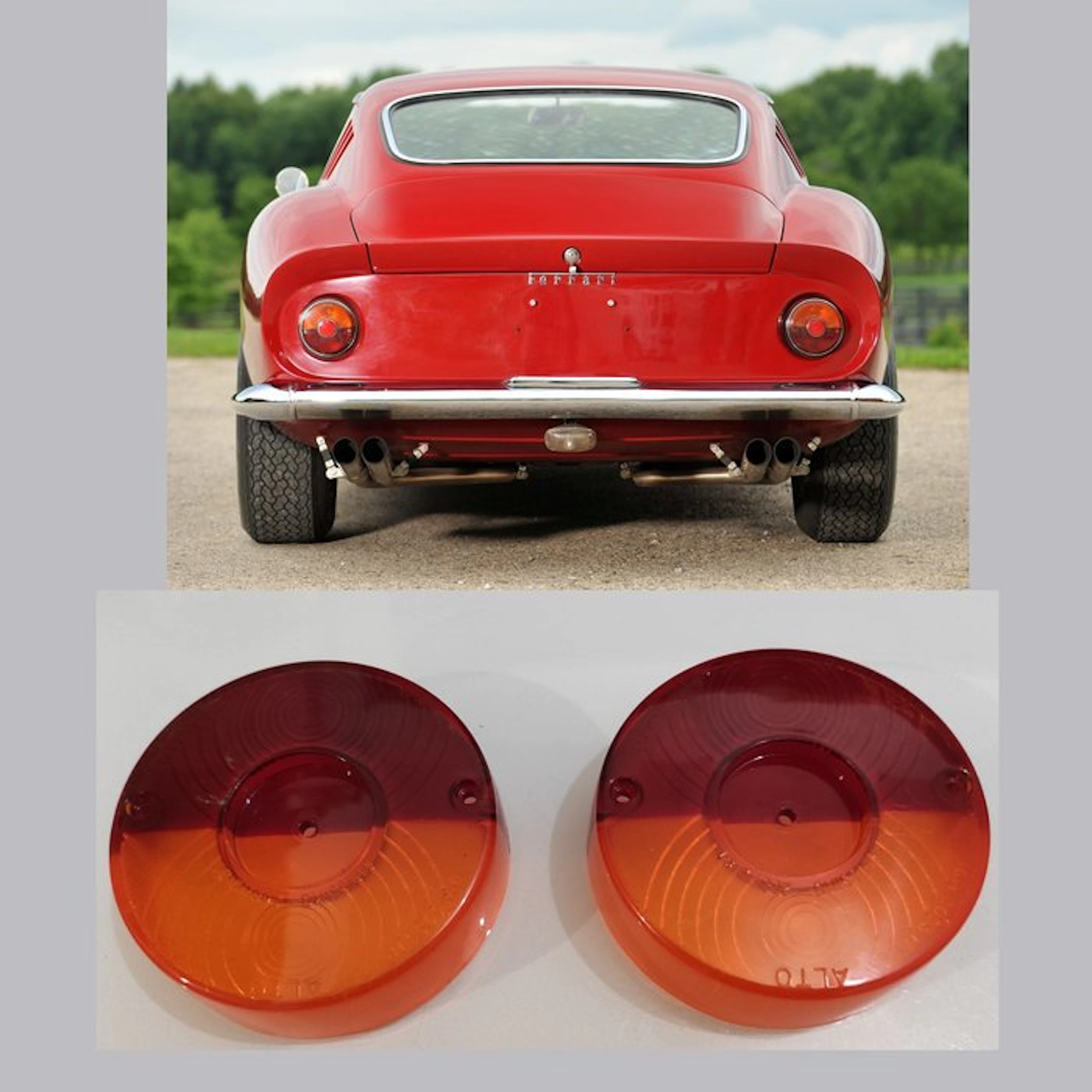 Ferrari 275 taillight lenses Original Altissimo - Ferrari 250 lusso