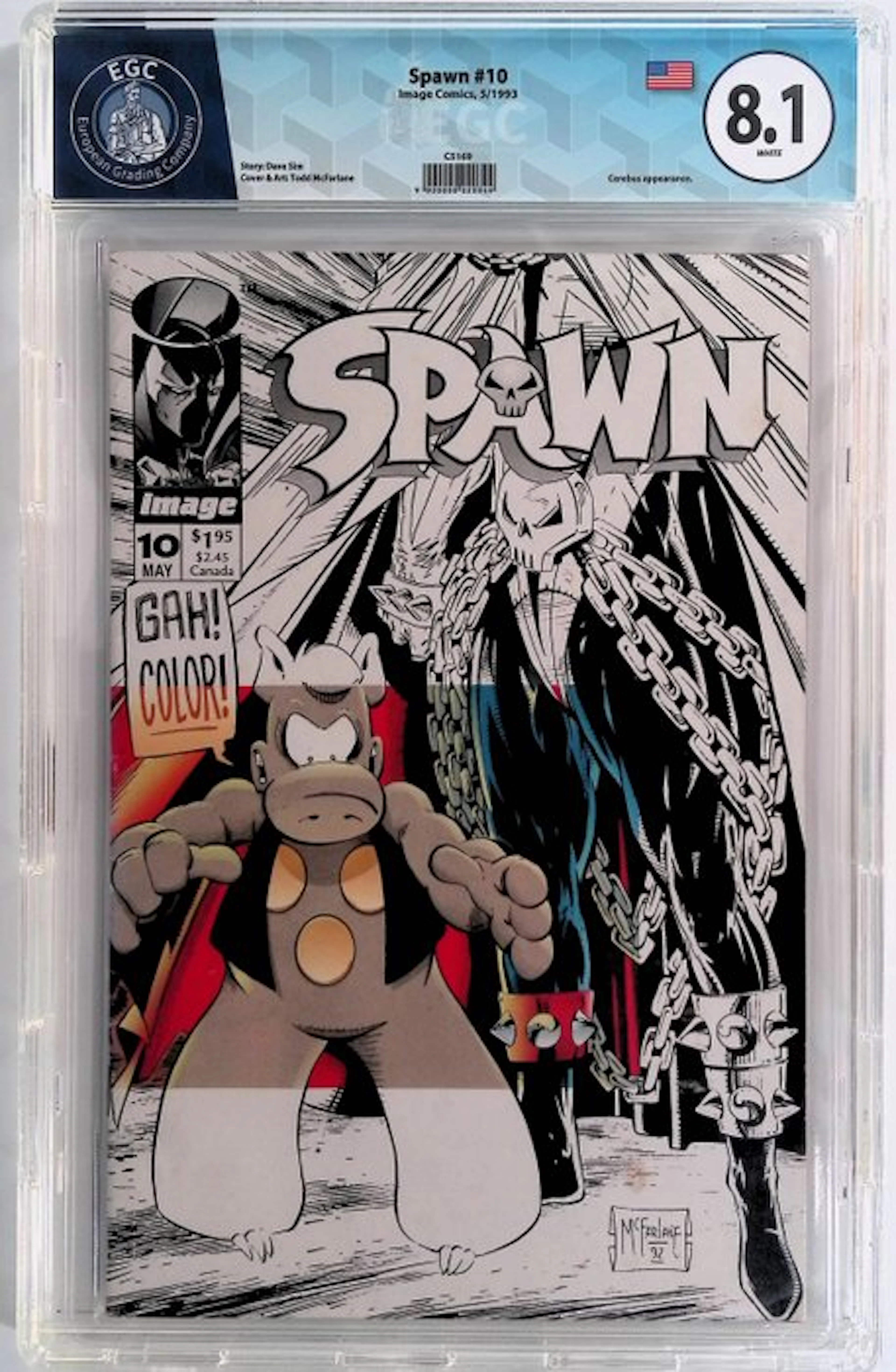 Spawn #10 - EGC 8.1 - 1 Graded comic - First edition - 1993