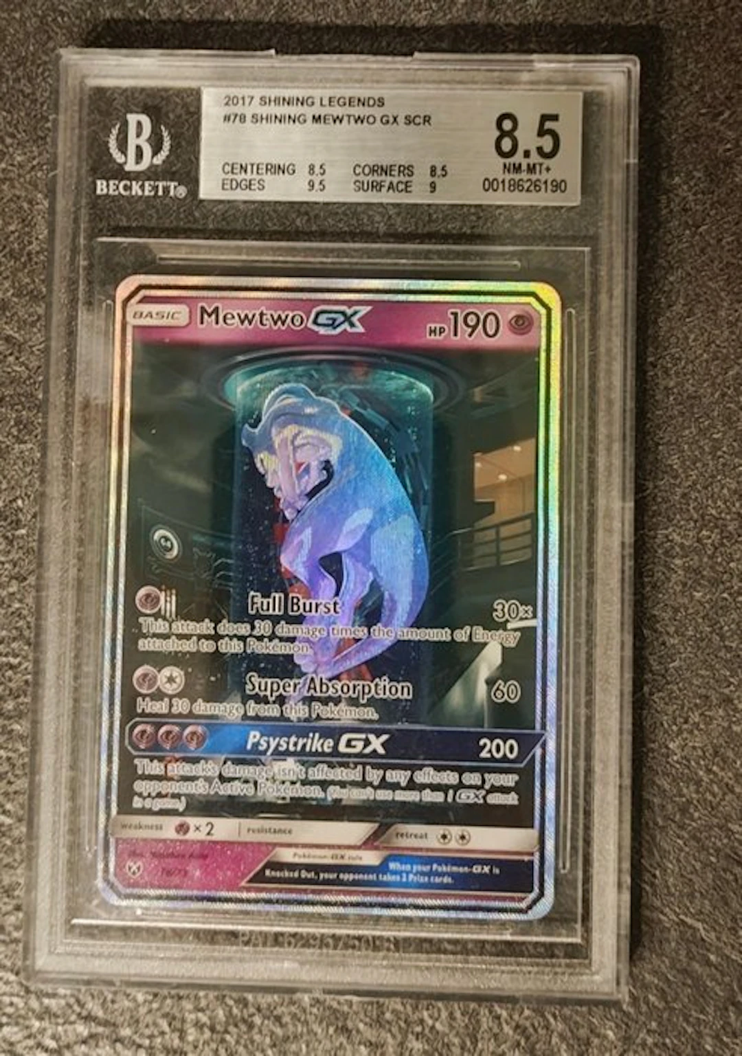 Pokémon - 1 Graded card - Mewtwo 78 Foil