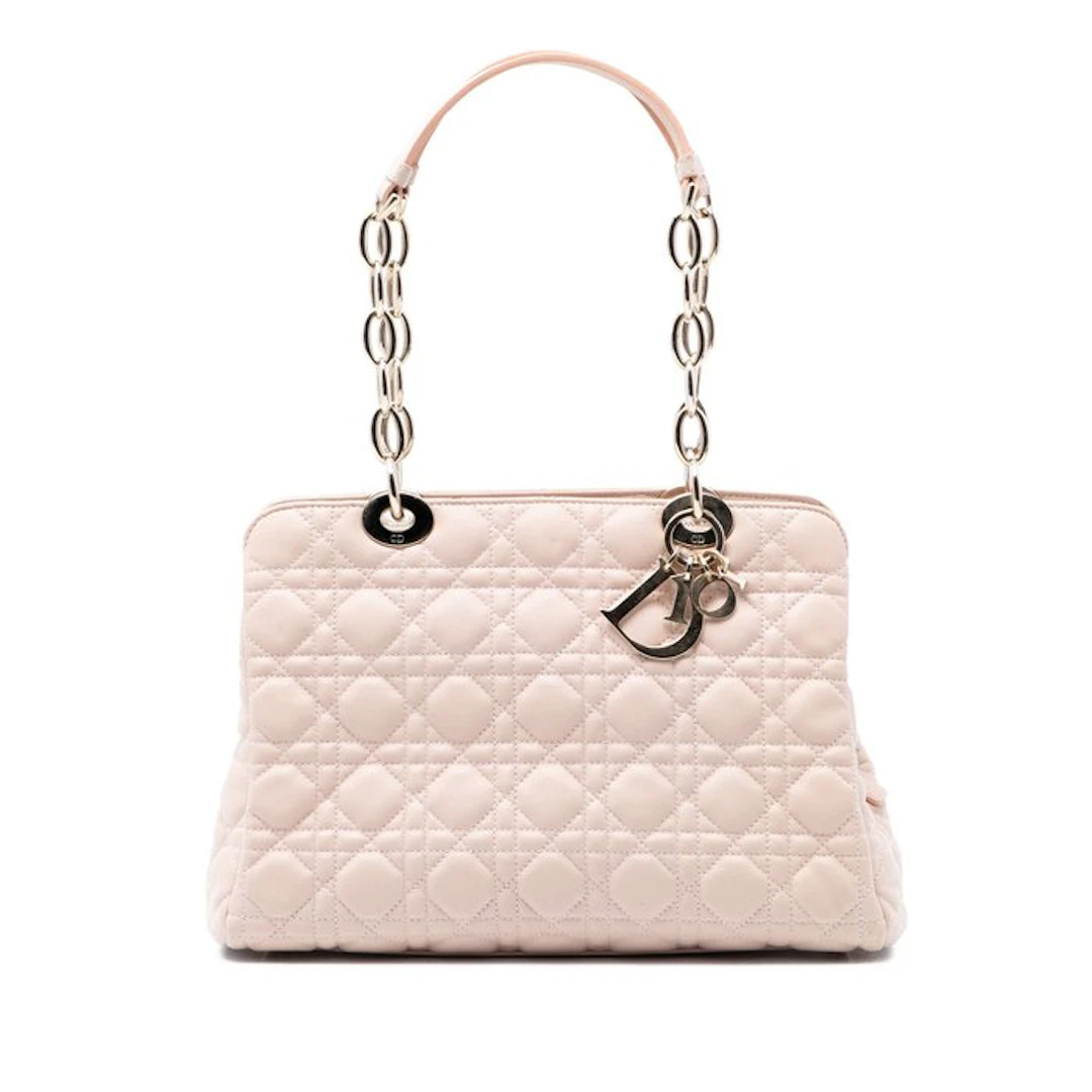 Christian Dior - Medium Lambskin Cannage Soft Zipped Lady...