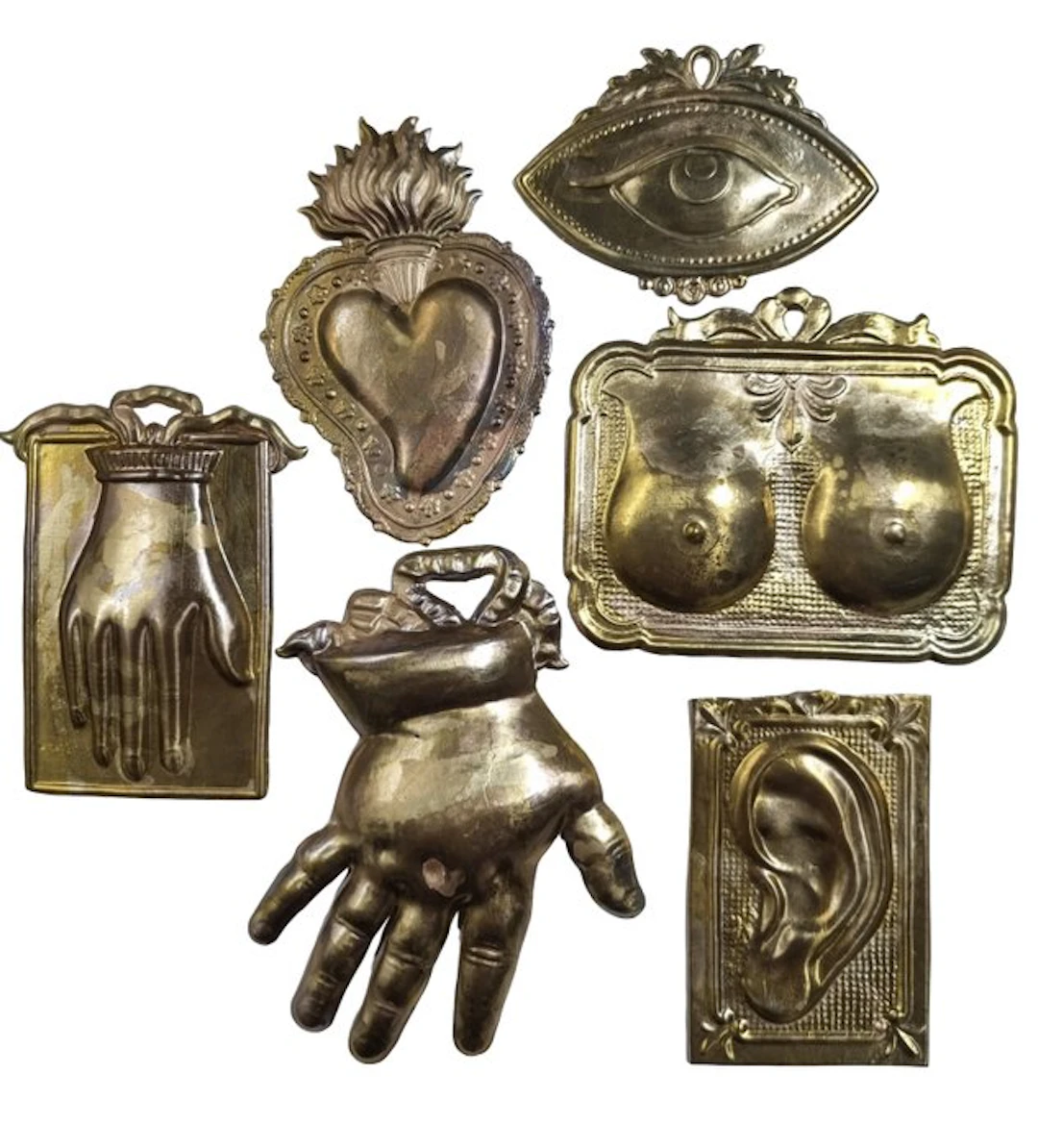 Italian design Ex voto (6) - Metal, Brass - the 20th century - Lot