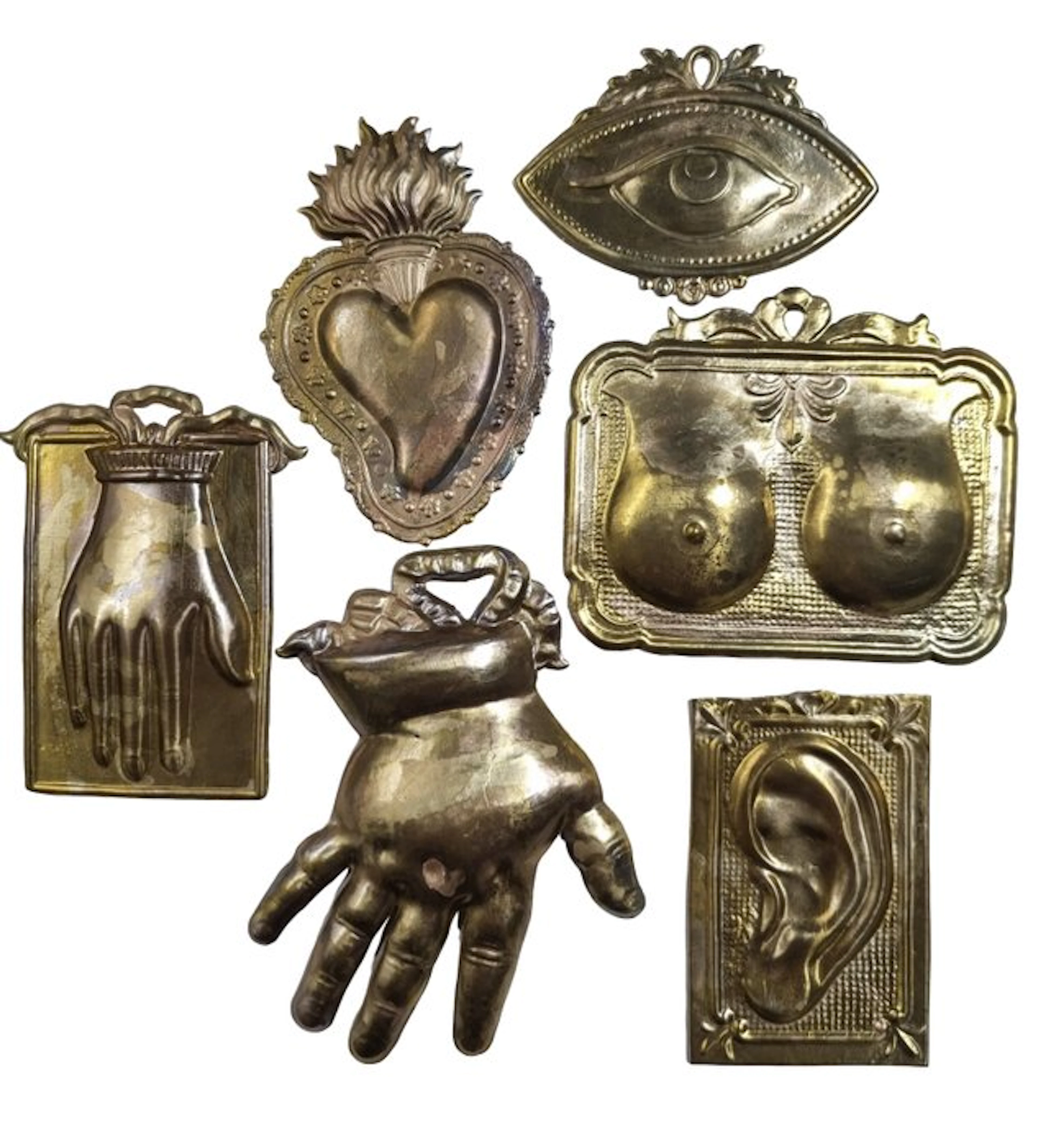Italian design Ex voto (6) - Metal, Brass - the 20th century - Lot