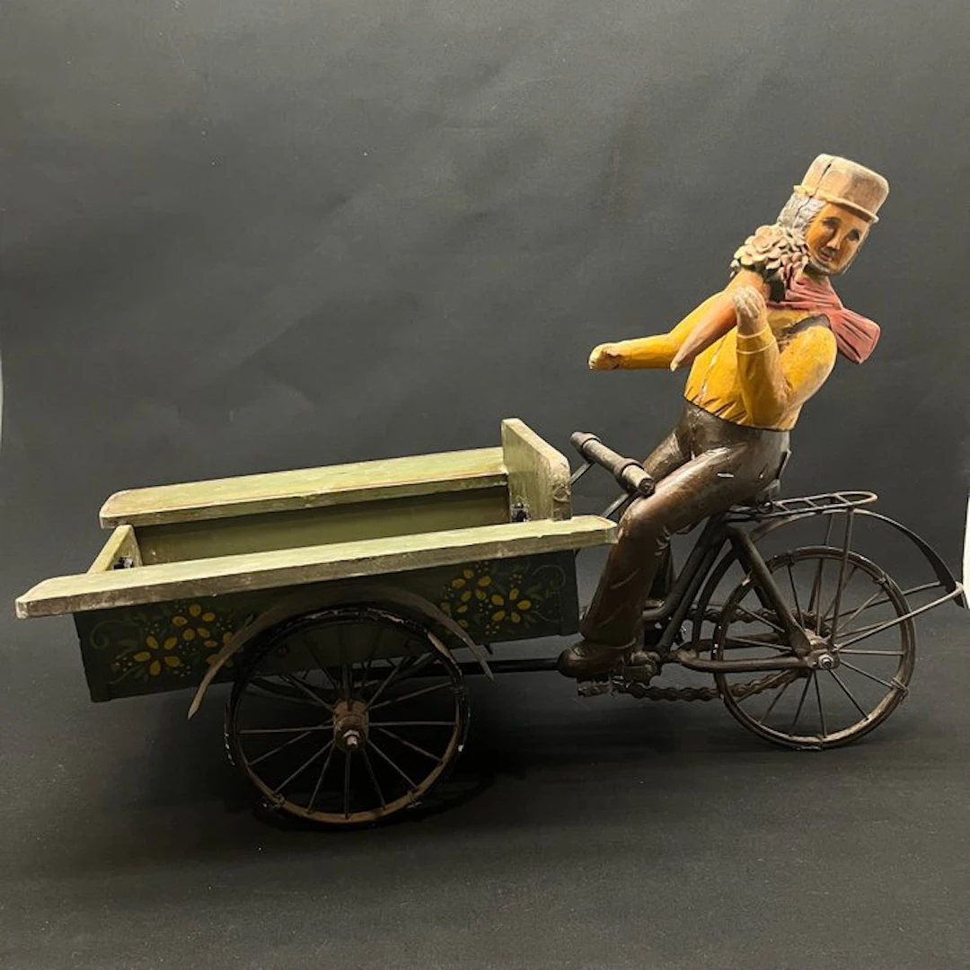 Decorative ornament - Wooden cart