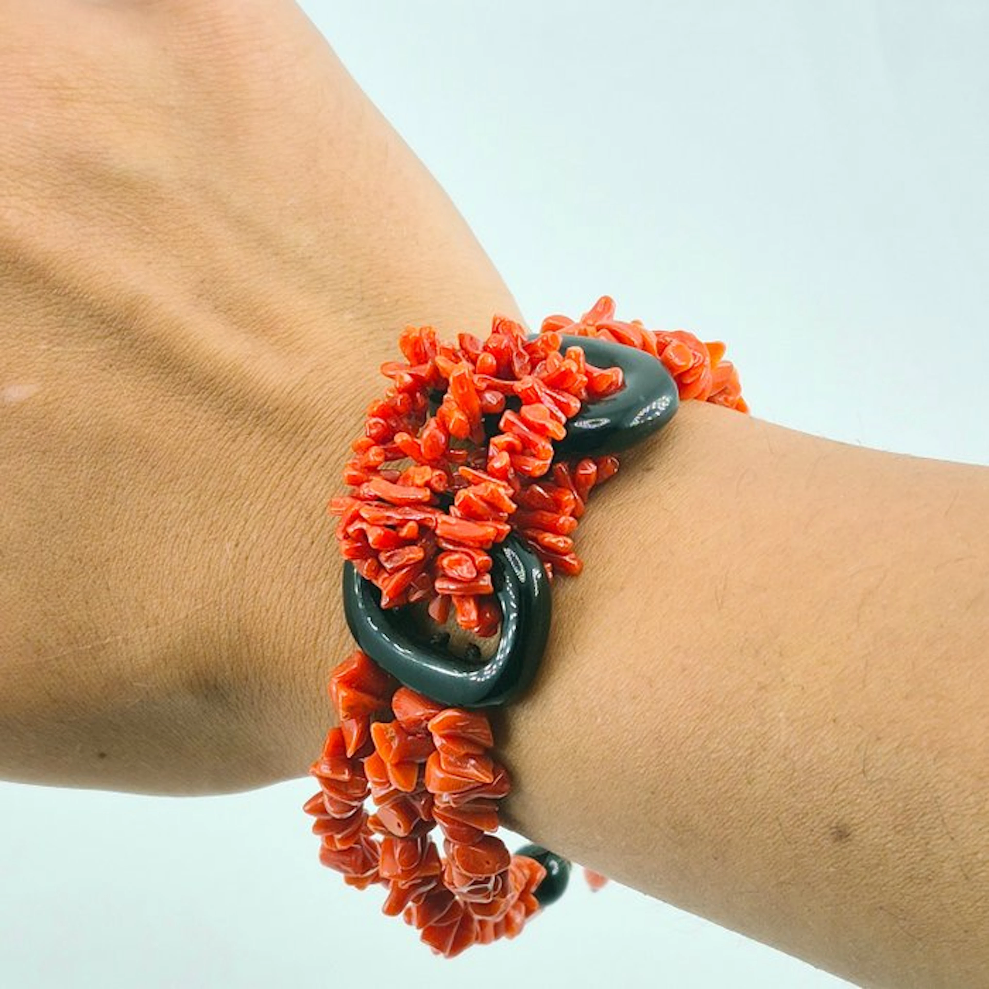 Coral - Silver, Gold-plated - Bracelet - CORALLO MEDITERRANEO