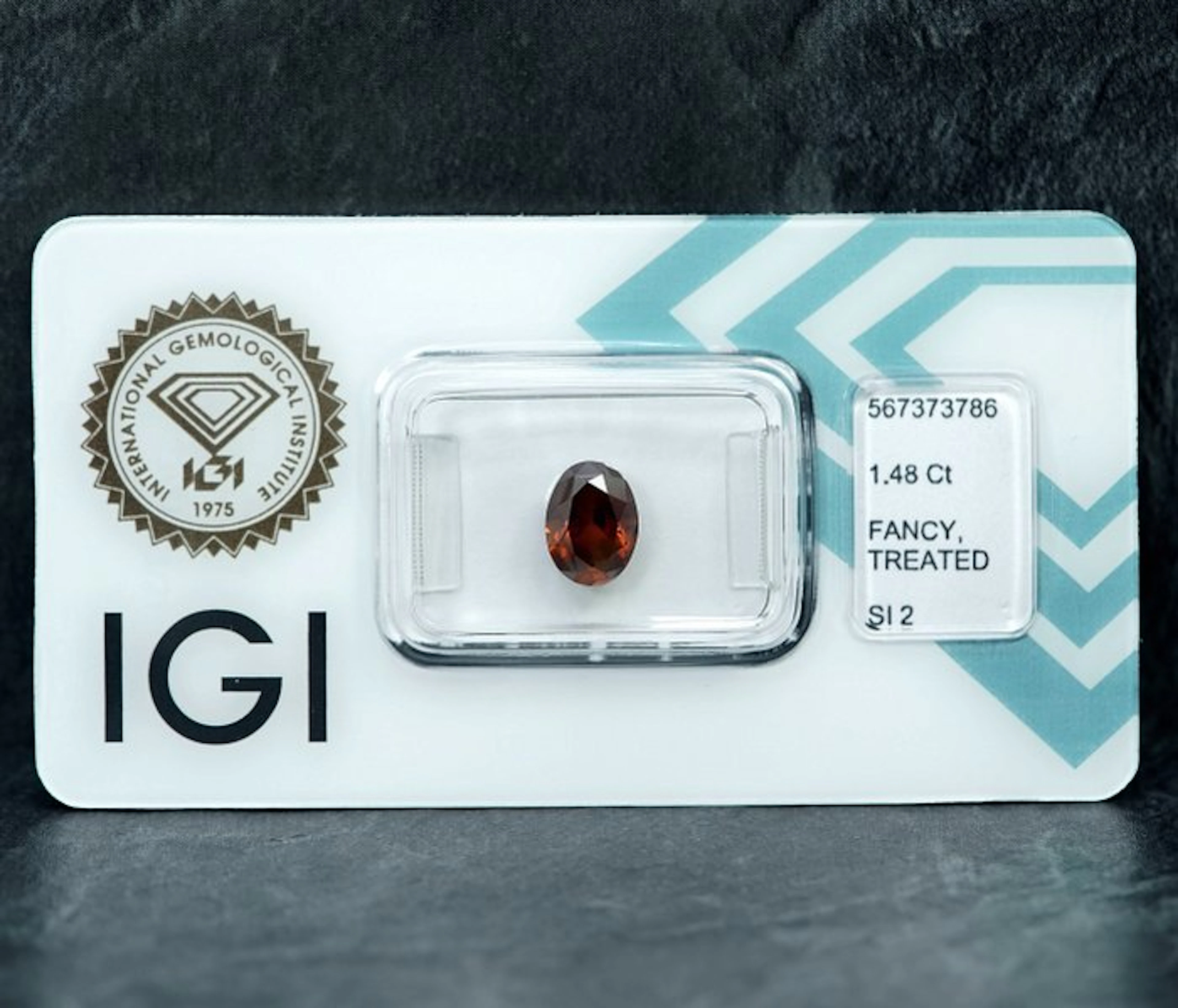 1 pcs Diamond (Colour-treated) - 1.48 ct - Oval - Fancy...