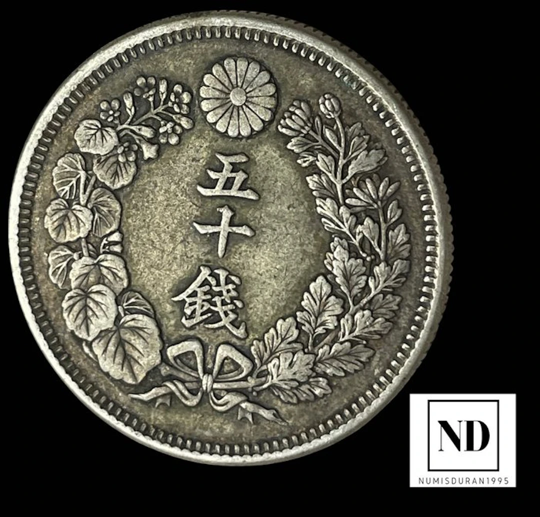 Japan. Mutsuhito. 50 Sen 1910 - Japón - 10g Ag (No reserve price)