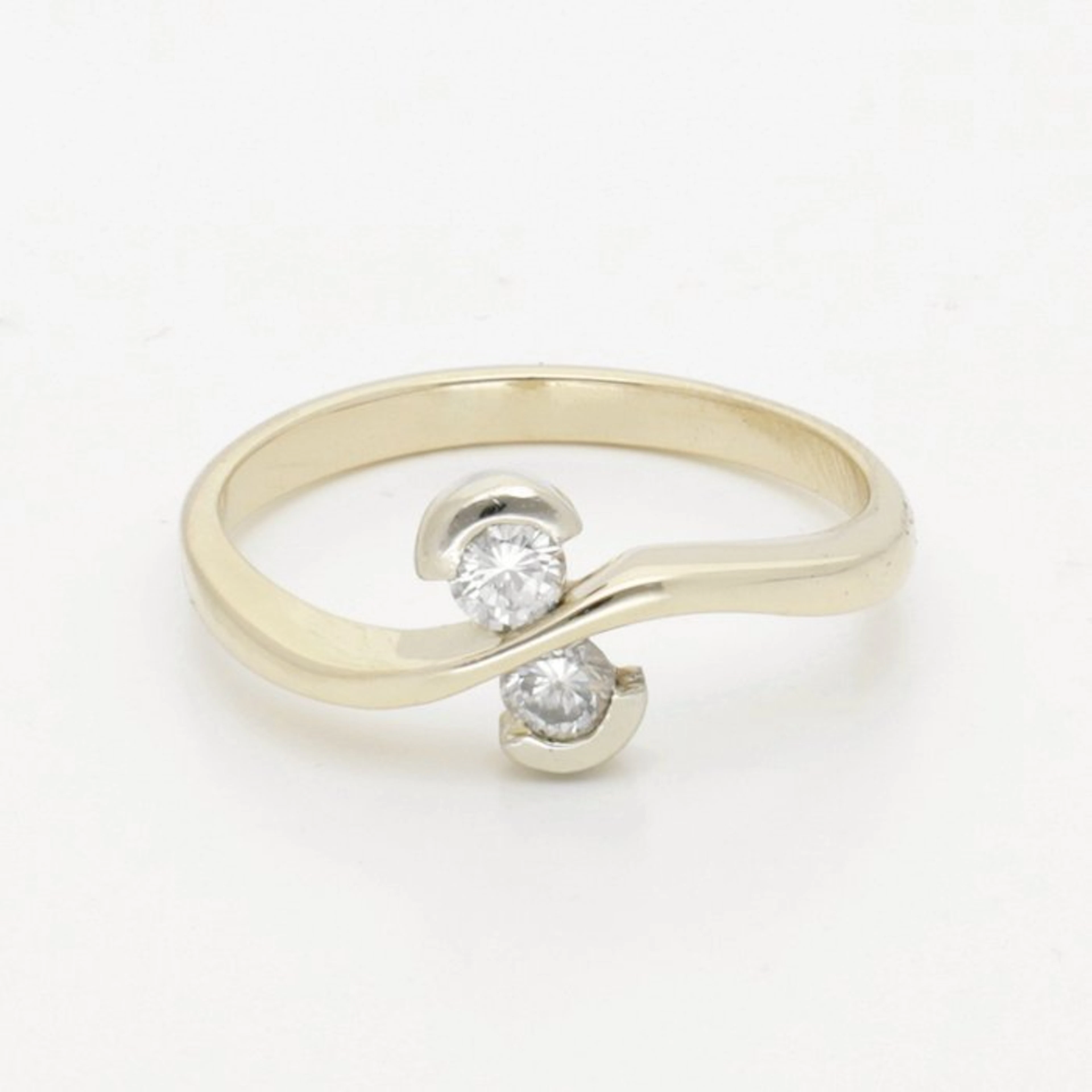 Ring - 14 kt. Yellow gold Diamond (Natural)