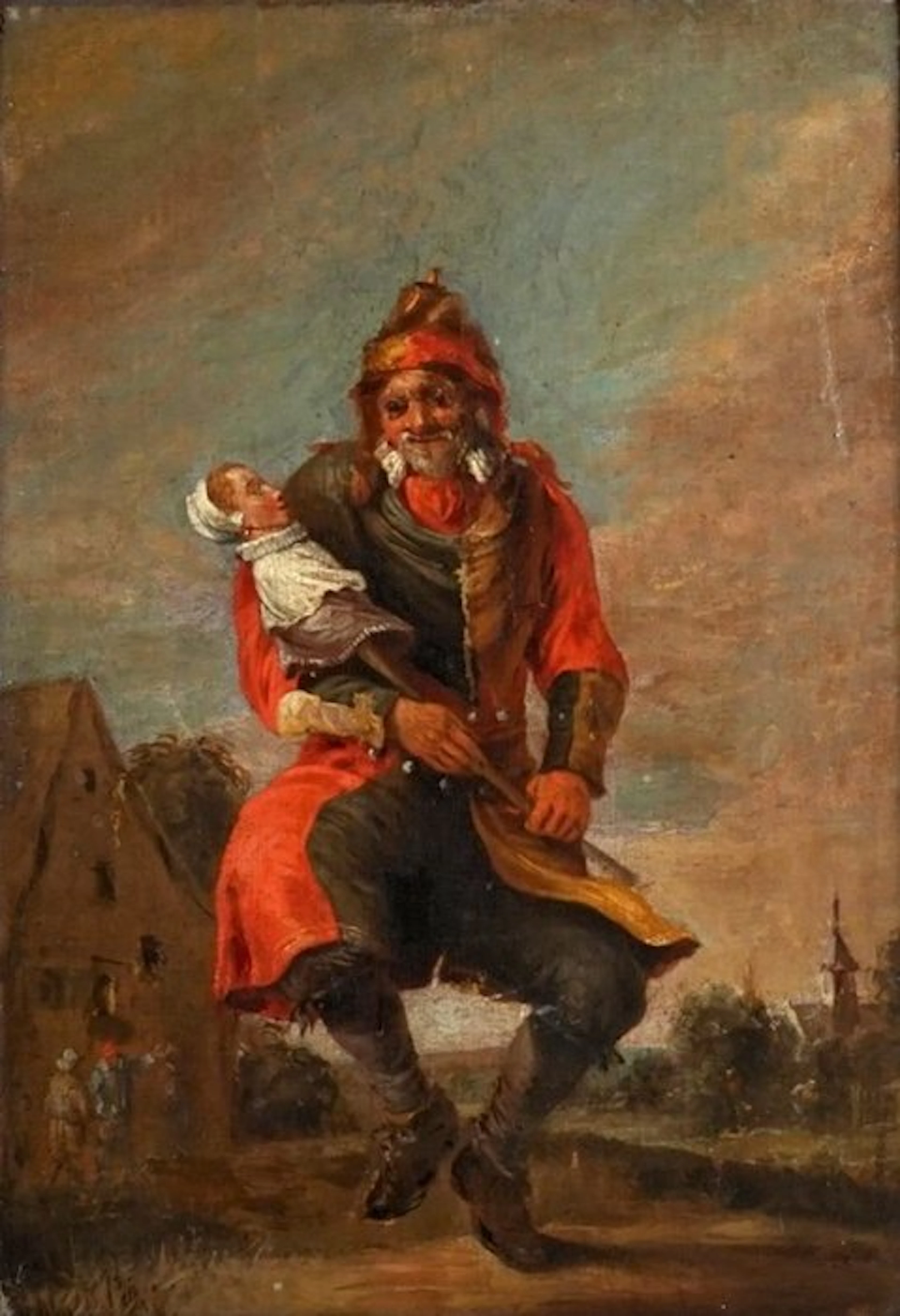 David Teniers the Younger (1610–1690), Follower of - The Jester with Marotte