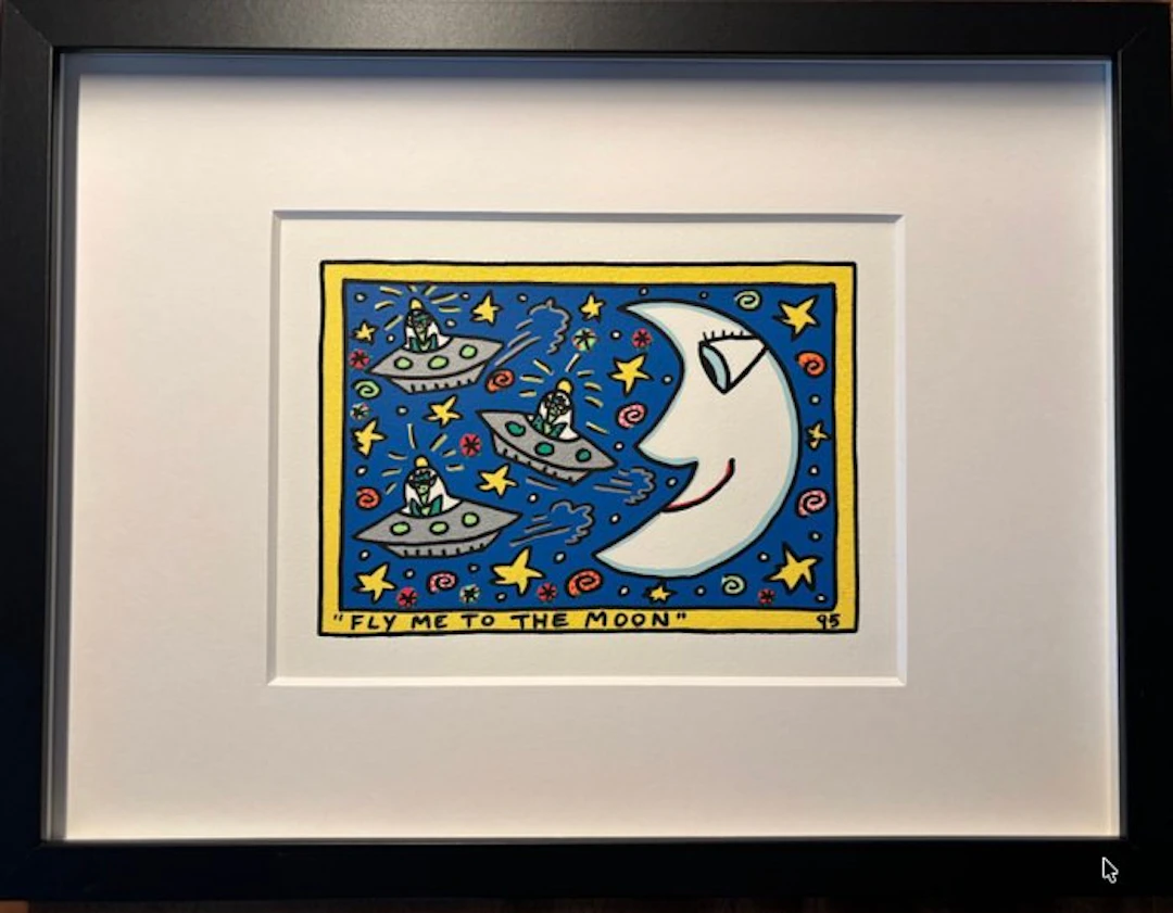 James Rizzi (1950-2011) - Fly me to the moon