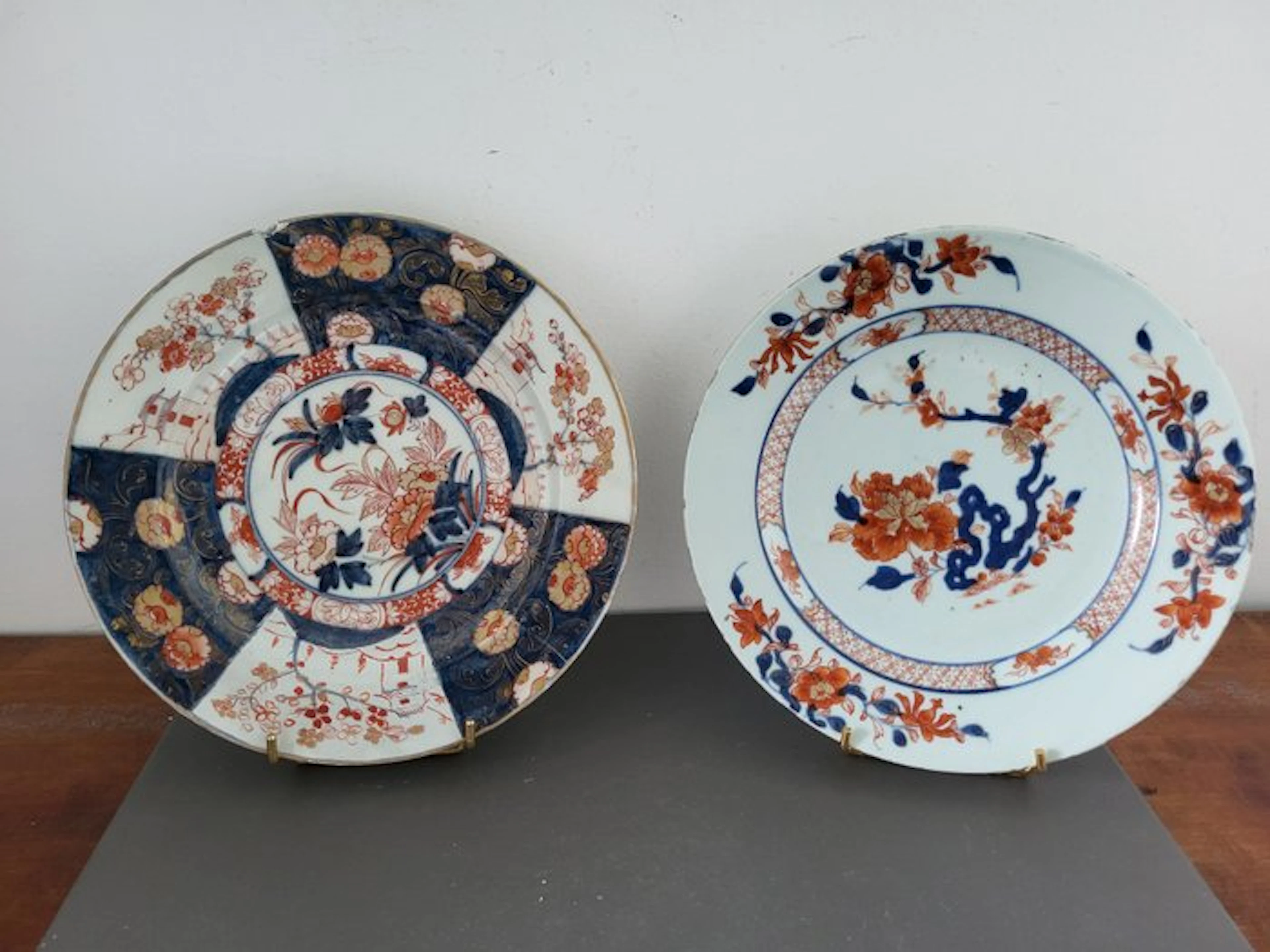 Plate - Porcelain - two large plates